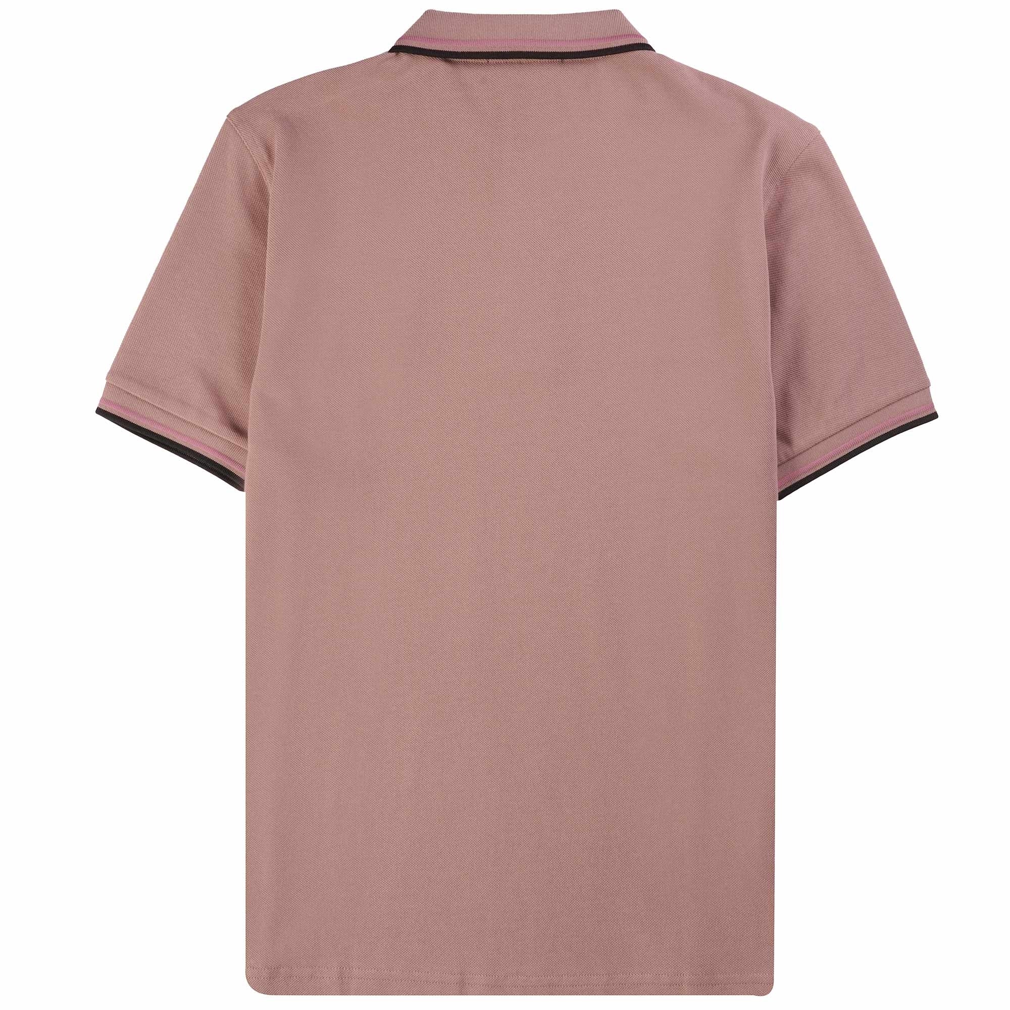 Fred Perry M3600 Twin Tipped Polo Shirt - Dark Pink