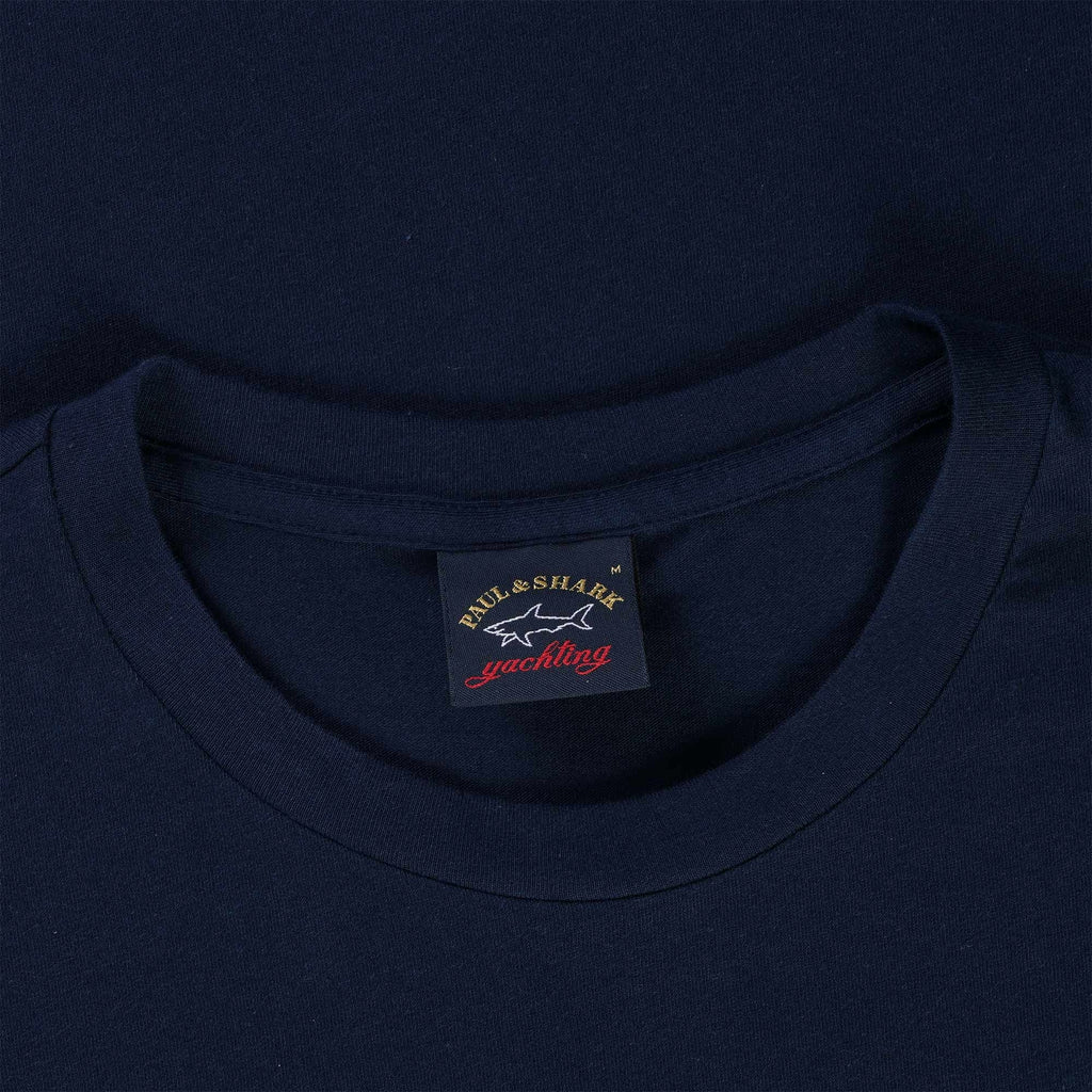 Paul and Shark Short Sleeve Cotton T-Shirt - Navy