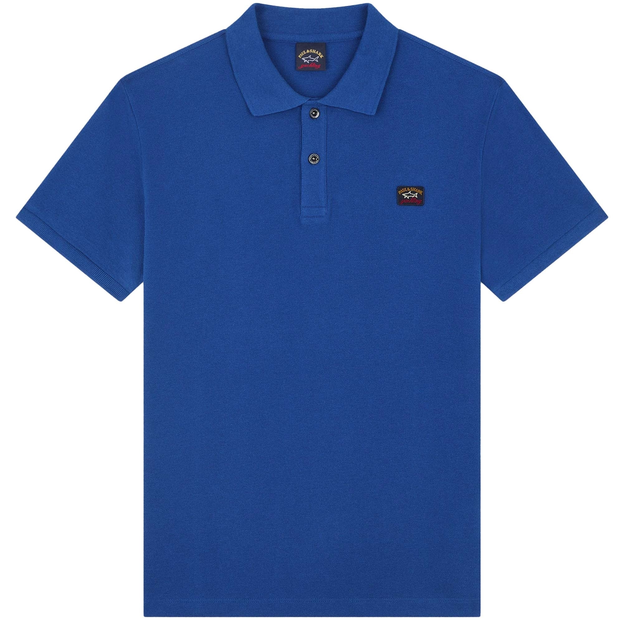 Paul and Shark Short Sleeve Cotton Polo Shirt - Blue