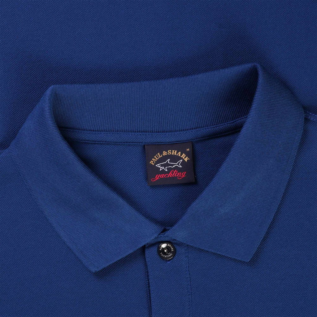 Paul and Shark Short Sleeve Cotton Polo Shirt - Blue