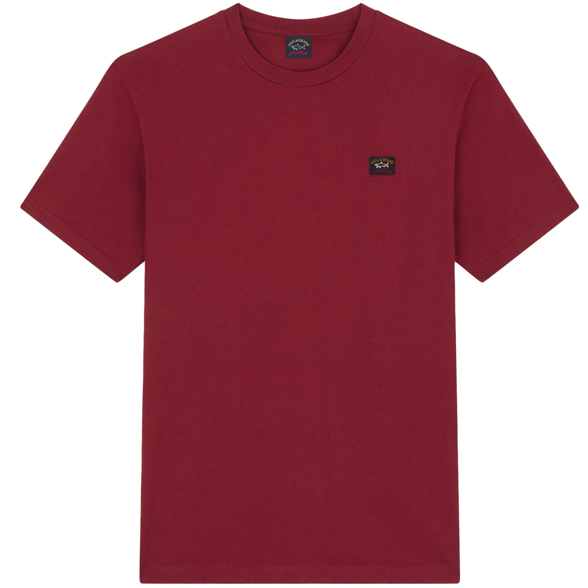 Paul and Shark Short Sleeve Cotton T-Shirt - Burgundy