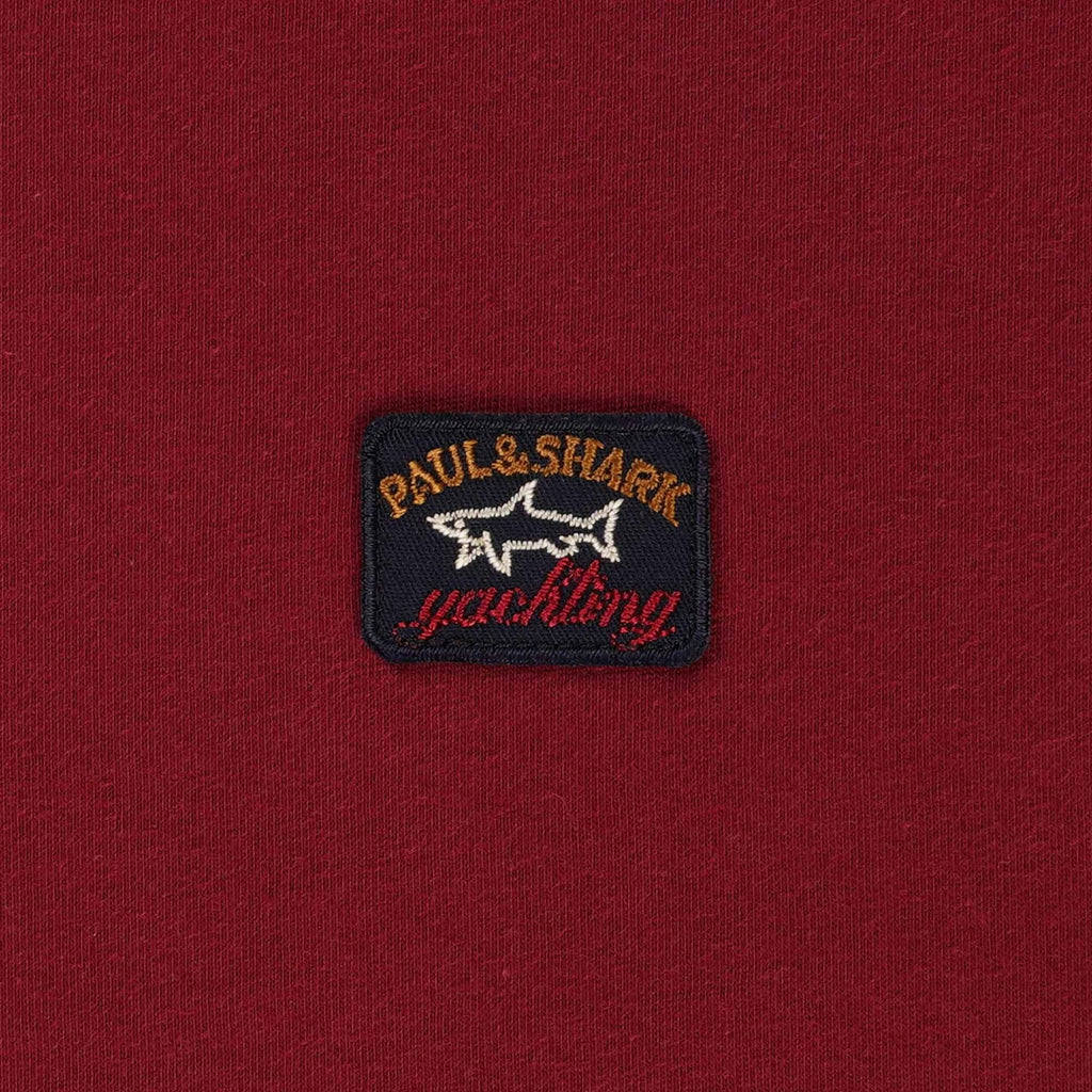 Paul and Shark Short Sleeve Cotton T-Shirt - Burgundy