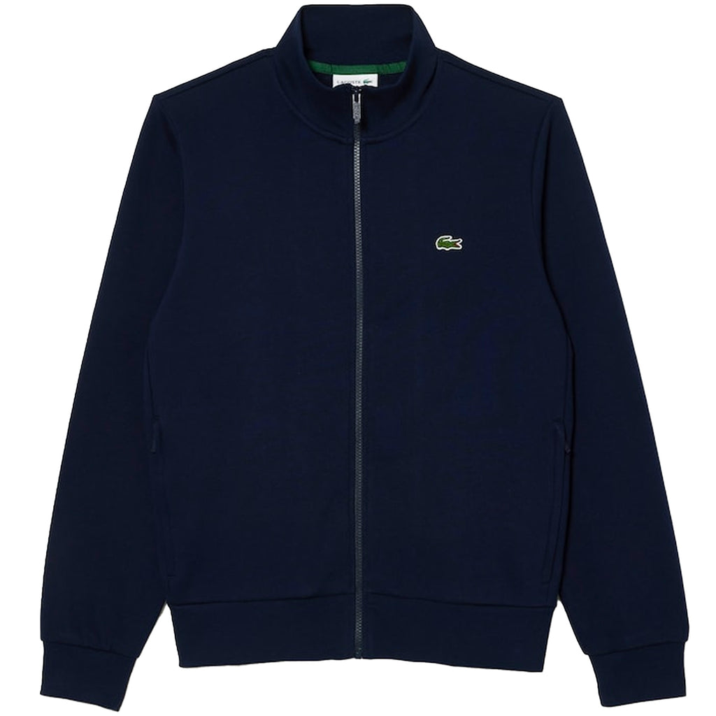Lacoste Brushed Fleece Zipped Sweatshirt - Marine