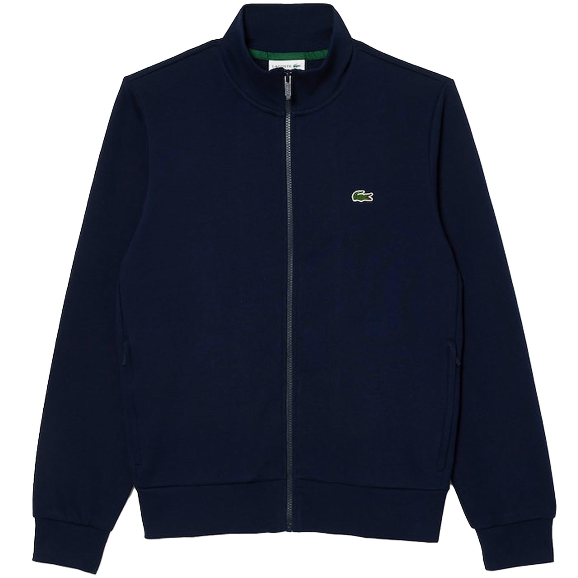 Lacoste Brushed Fleece Zipped Sweatshirt - Marine
