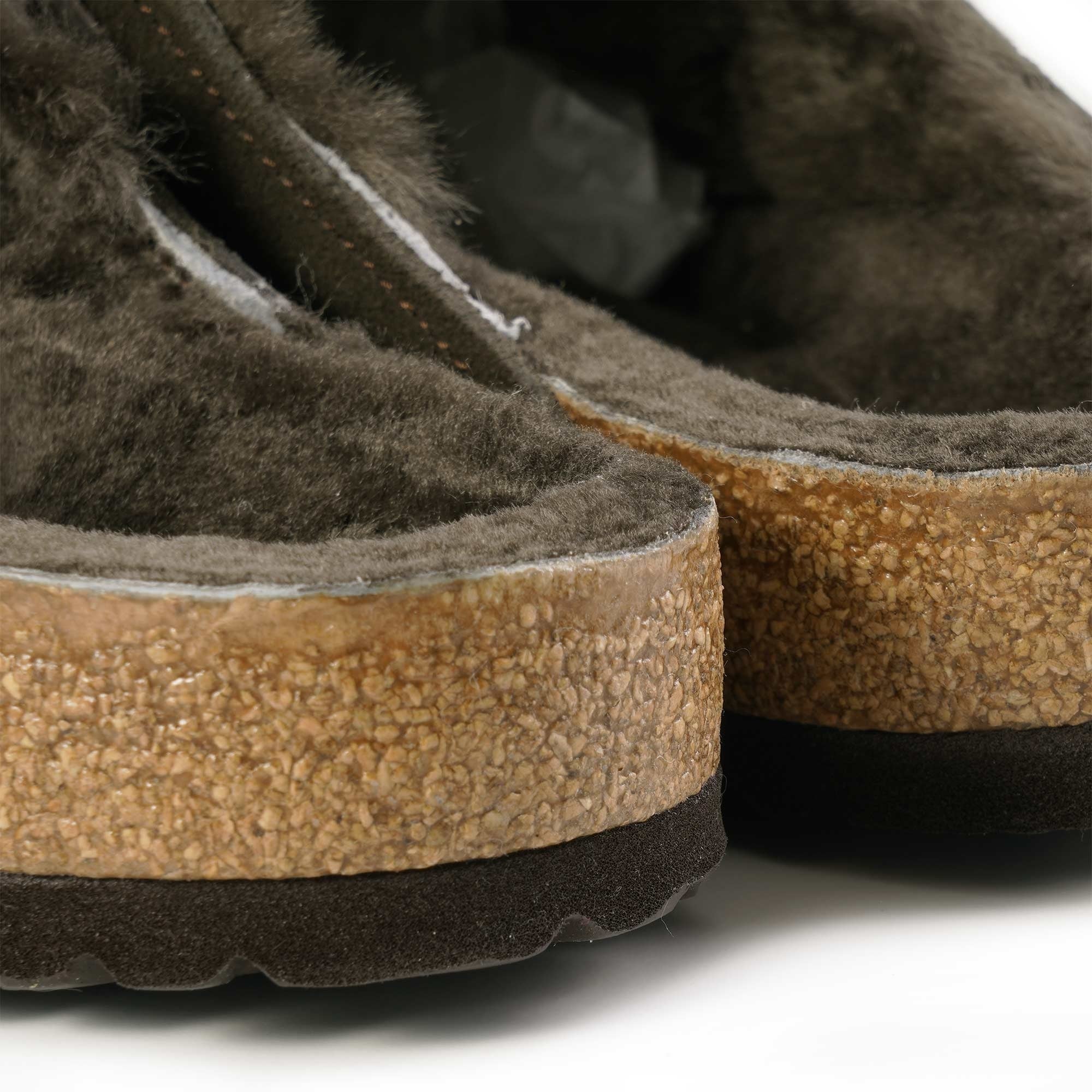 Birkenstock Womens Boston Shearling Suede Leather - Mocca