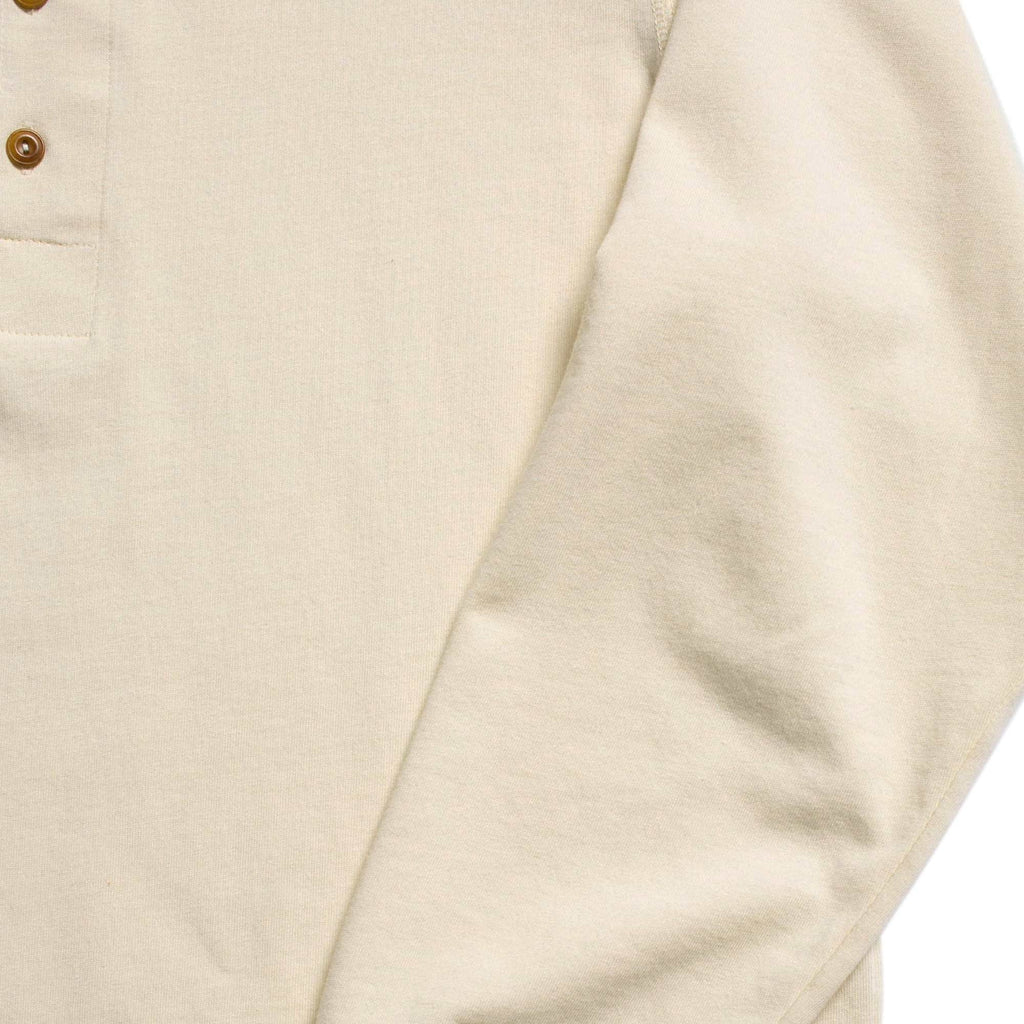 Nudie Jeans Long Sleeve Henley T-Shirt - Ecru