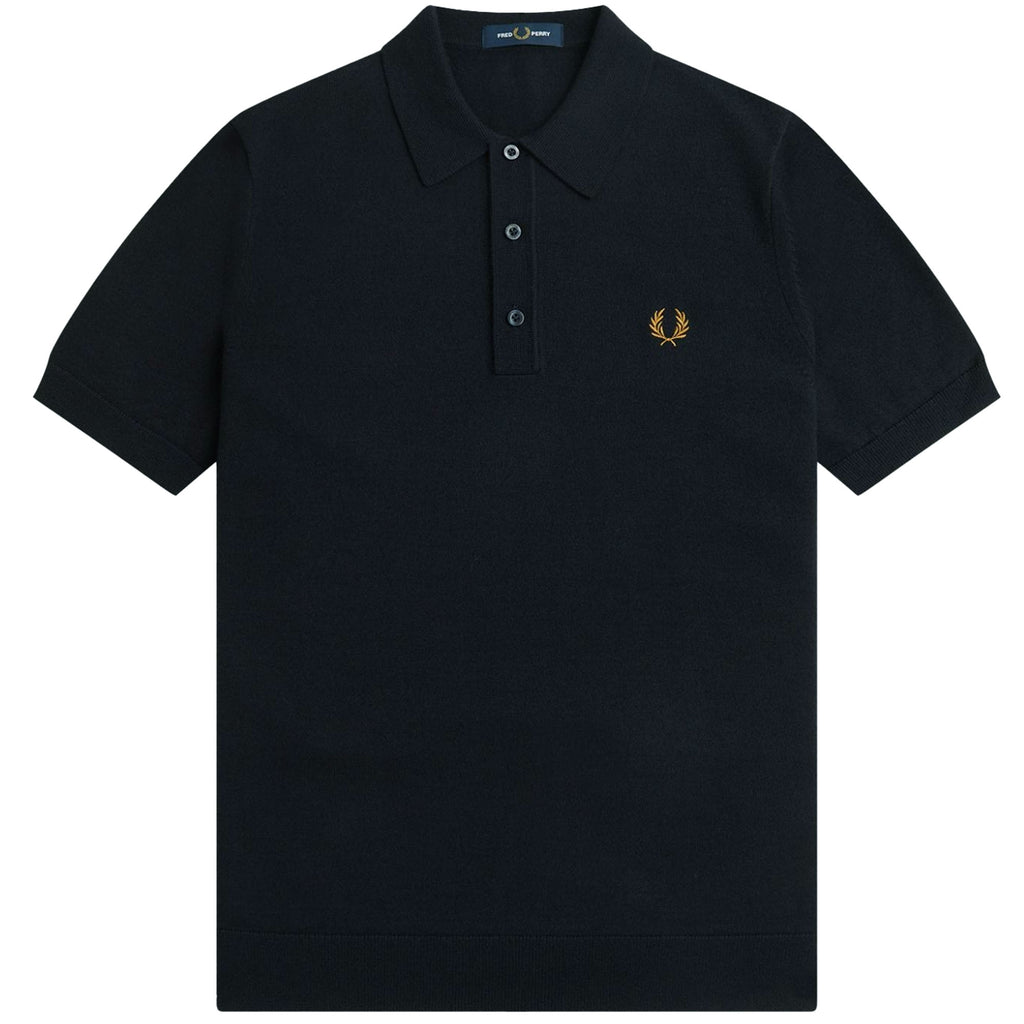 Fred Perry K7623 Classic Knitted Shirt - Navy