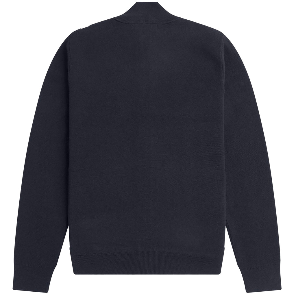 Fred Perry K7621 Striped Knitted Track Jacket - Navy