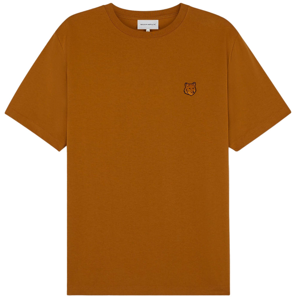 Maison Kitsune Fox Head Patch T-Shirt - Tobacco