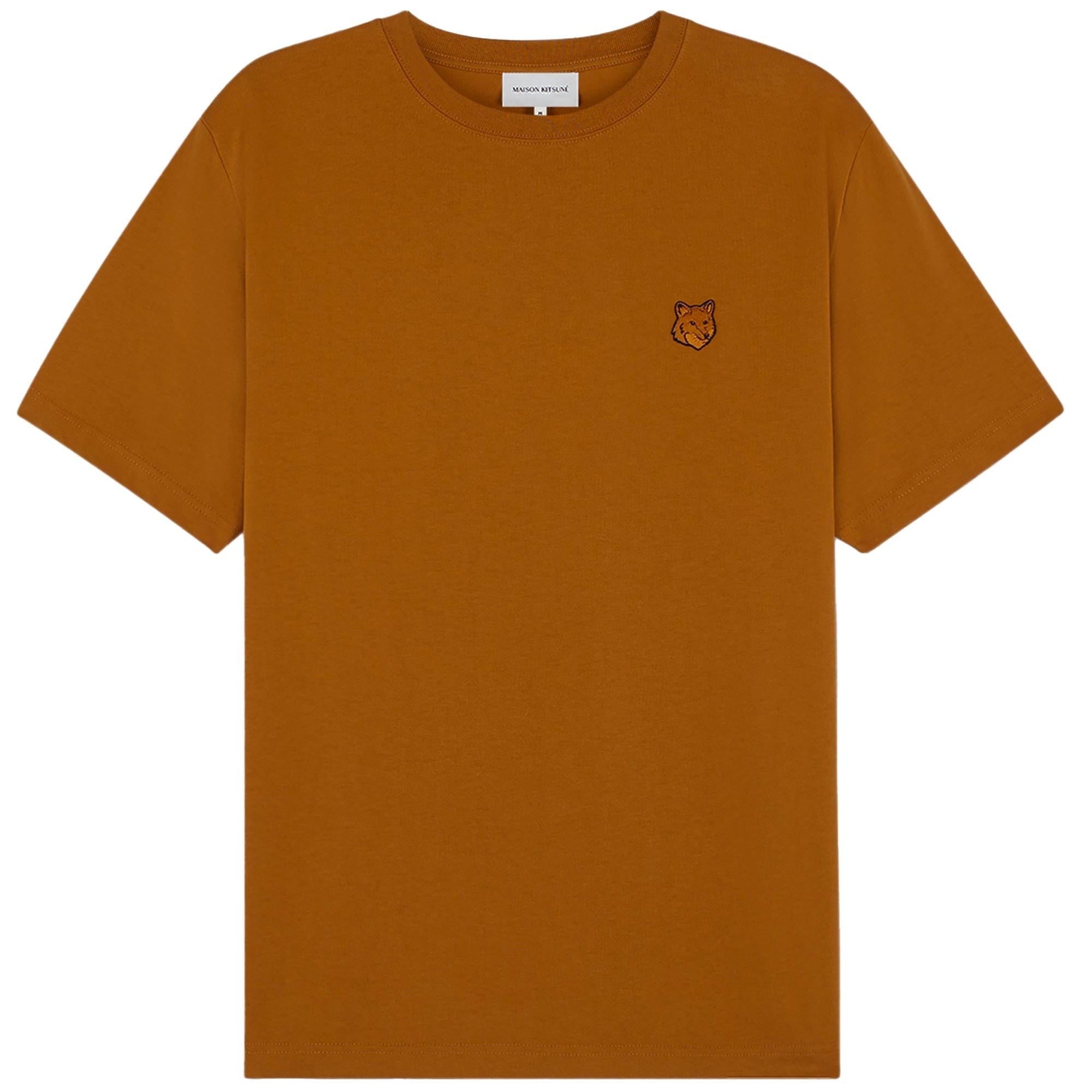 Maison Kitsune Fox Head Patch T-Shirt - Tobacco