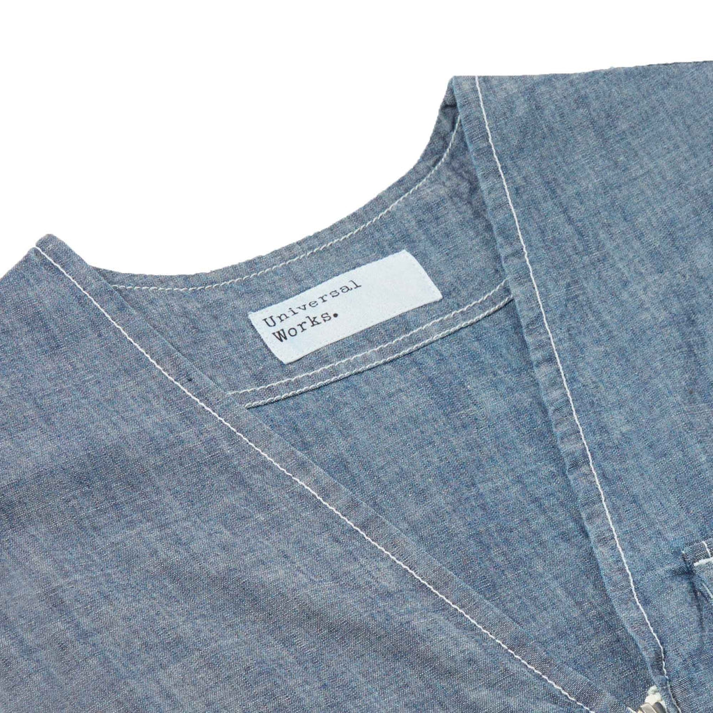 Universal Works Marine Gilet - Indigo Chambray