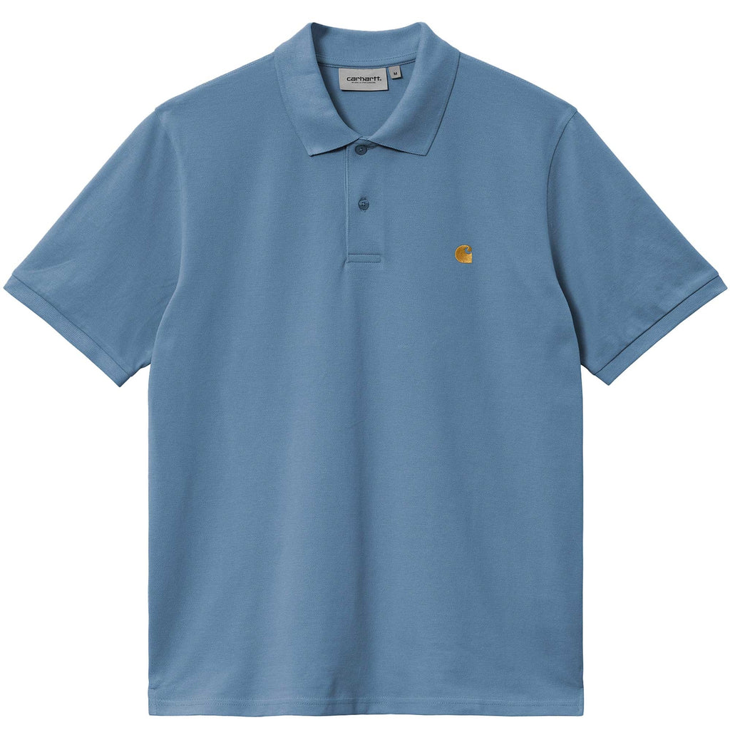 Carhartt WIP Short Sleeve Chase Pique Polo - Sorrent