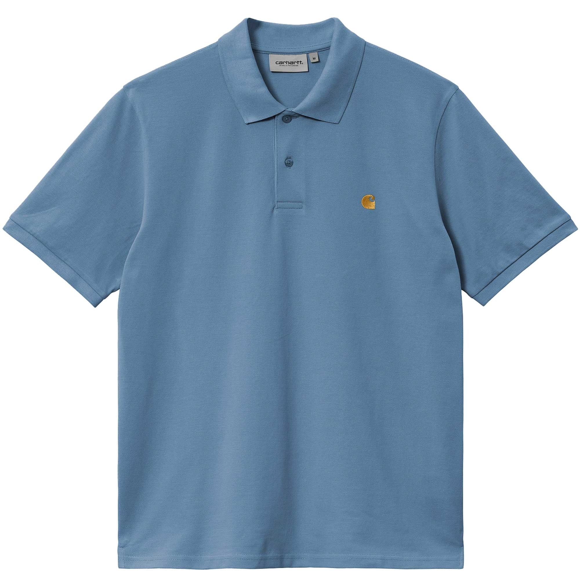 Carhartt WIP Short Sleeve Chase Pique Polo - Sorrent