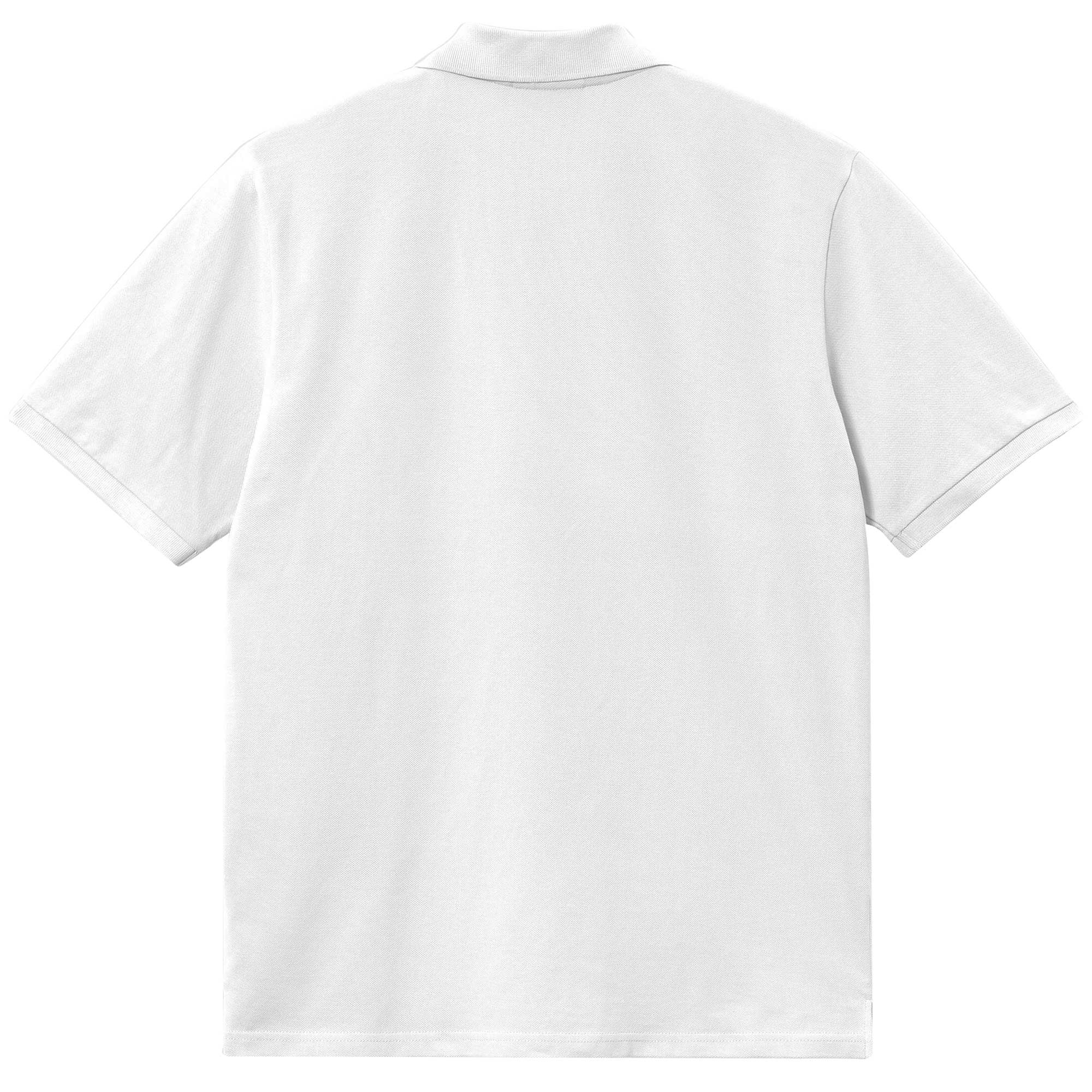 Carhartt WIP Short Sleeve Chase Pique Polo - White