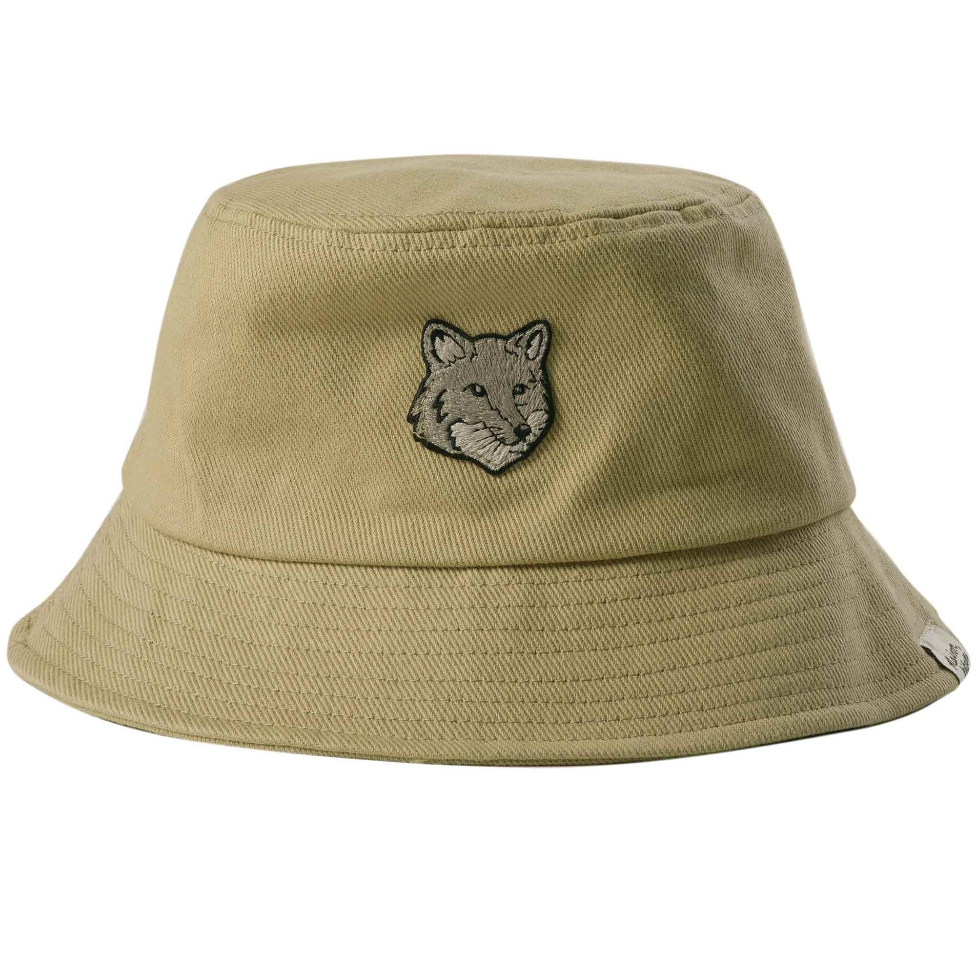 Maison Kitsune Fox Head Bucket Hat - Canvas