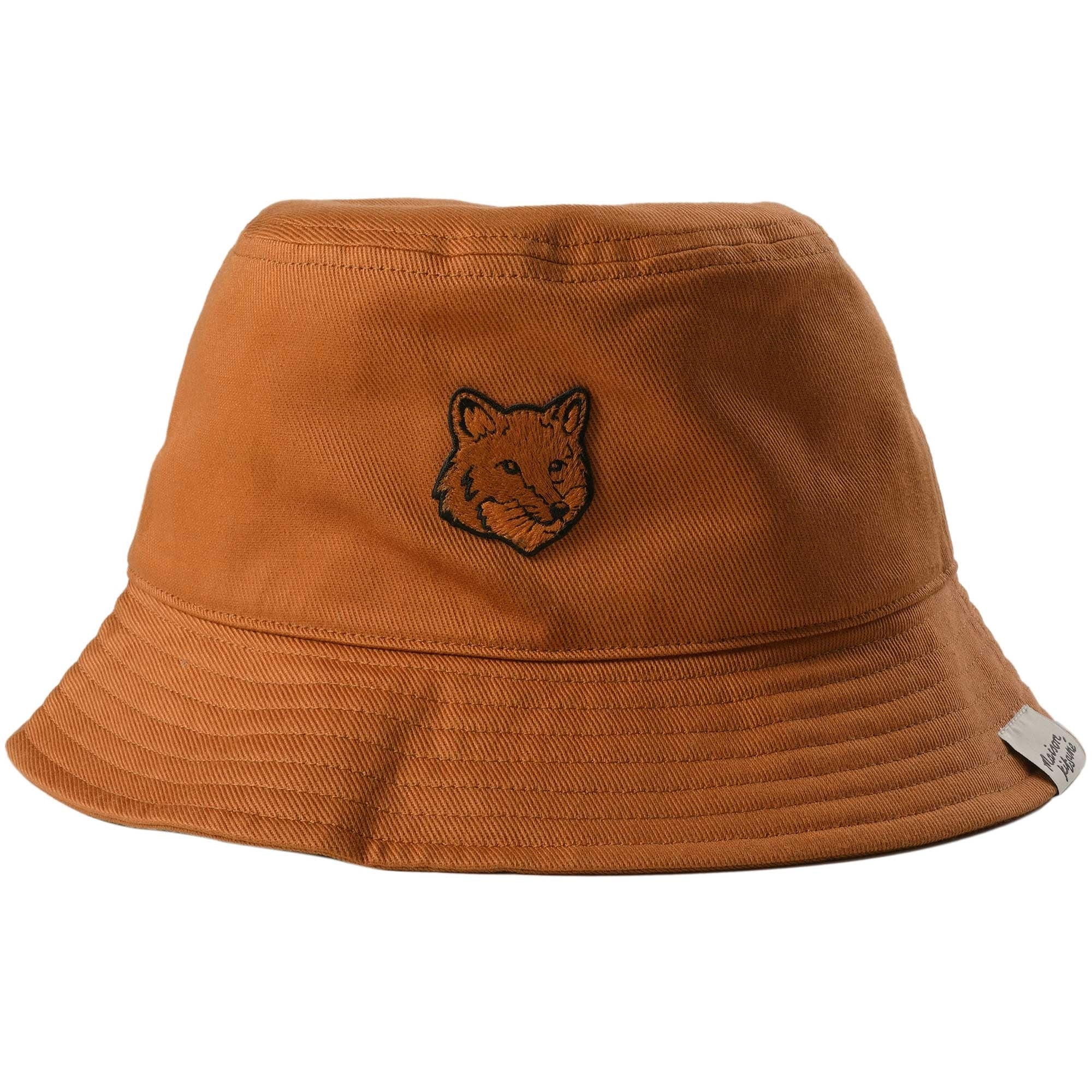 Maison Kitsune Fox Head Bucket Hat - Tobacco