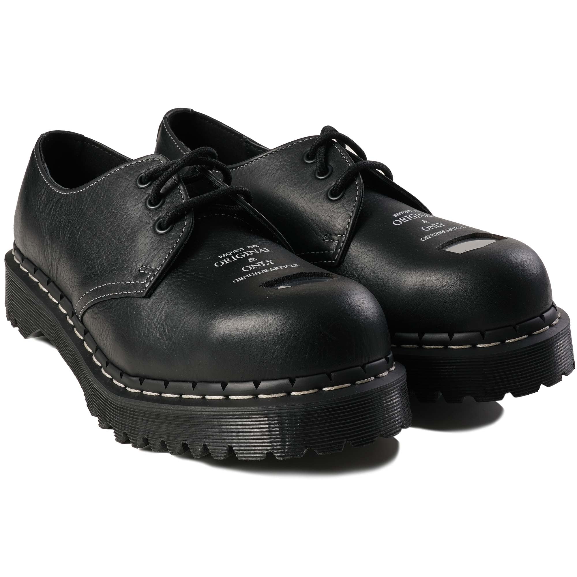 Dr. Martens 1461 Bex Exposed Steel Toe Oxford Shoes - Black