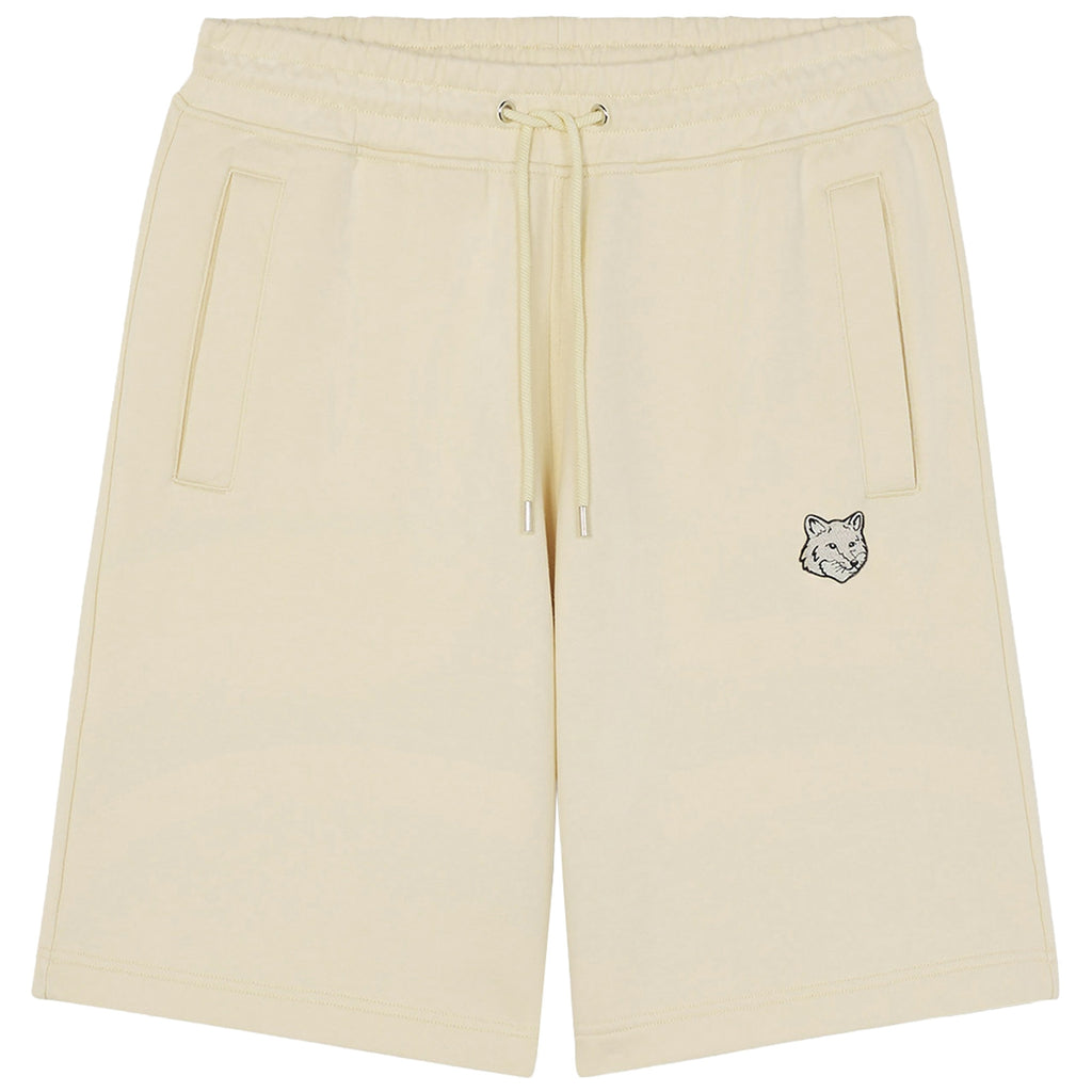 Maison Kitsune Bold Fox Head Patch Oversized Jogger Shorts - Paper