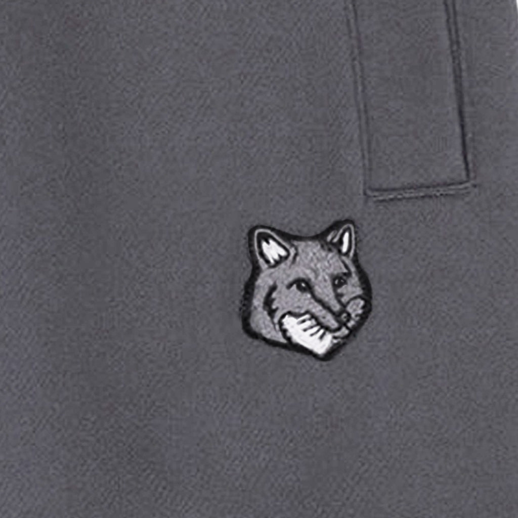 Maison Kitsune Bold Fox Head Patch Oversized Jogger Shorts - Dark Grey