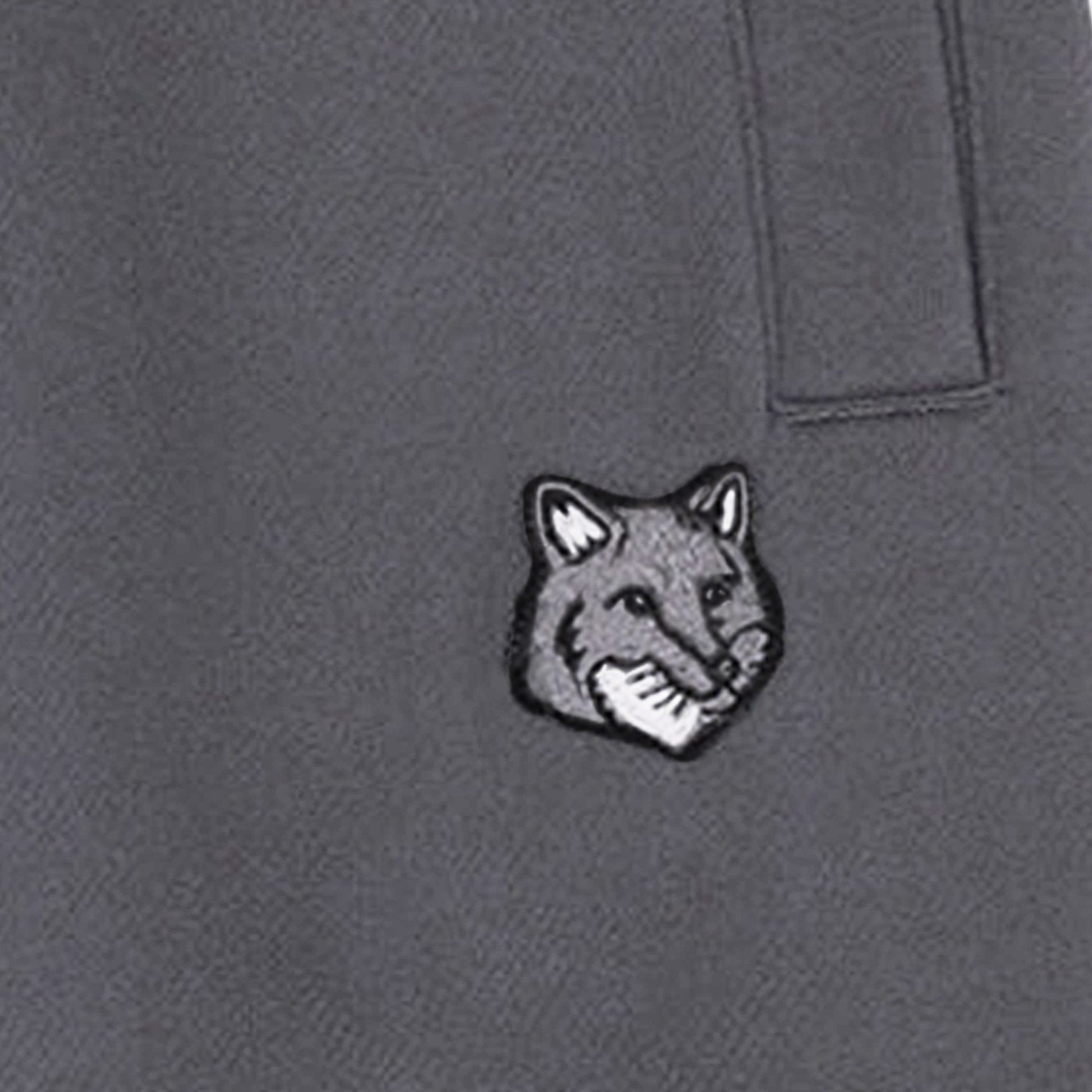 Maison Kitsune Bold Fox Head Patch Oversized Jogger Shorts - Dark Grey