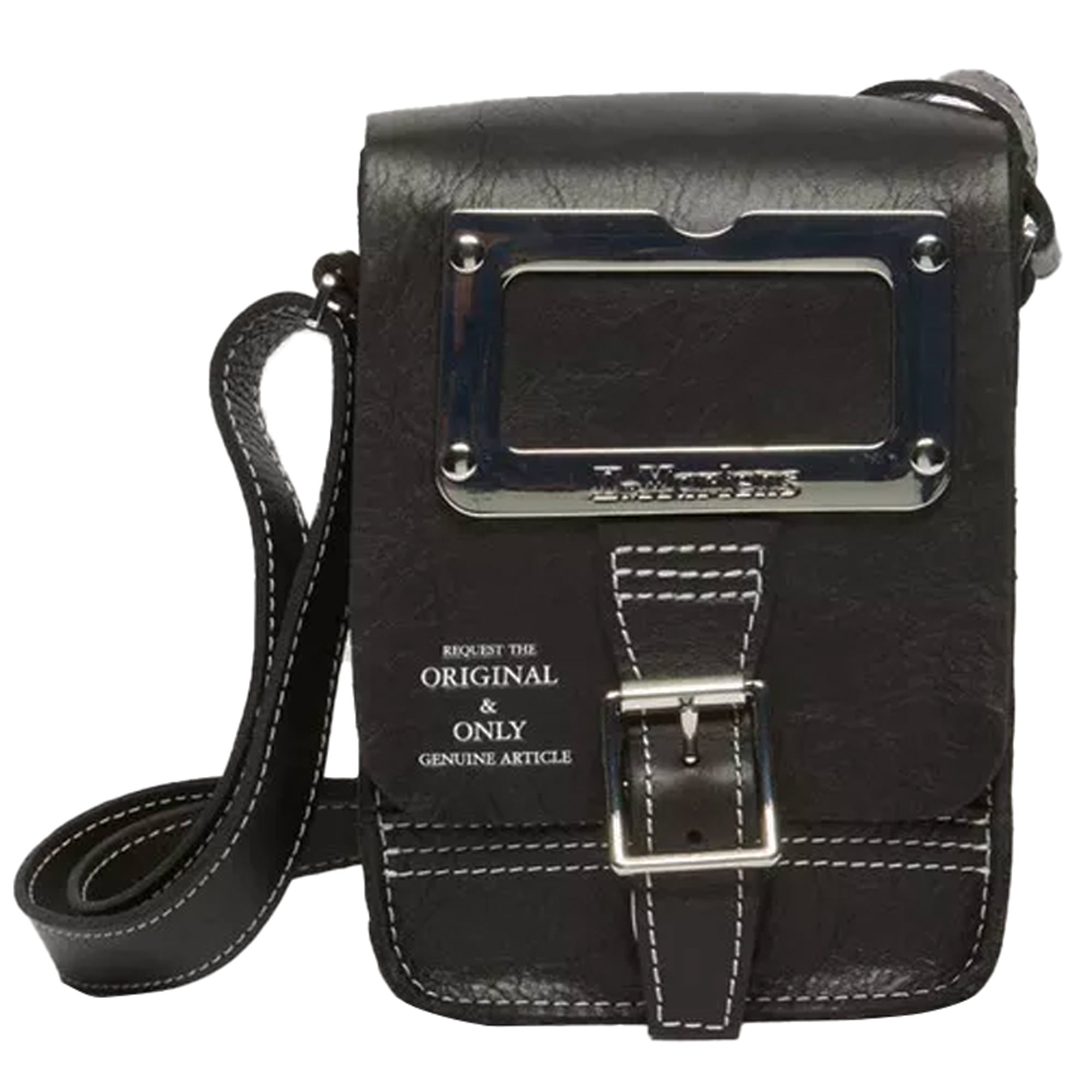 Dr. Martens Overdrive Leather Vertical Crossbody Bag - Black