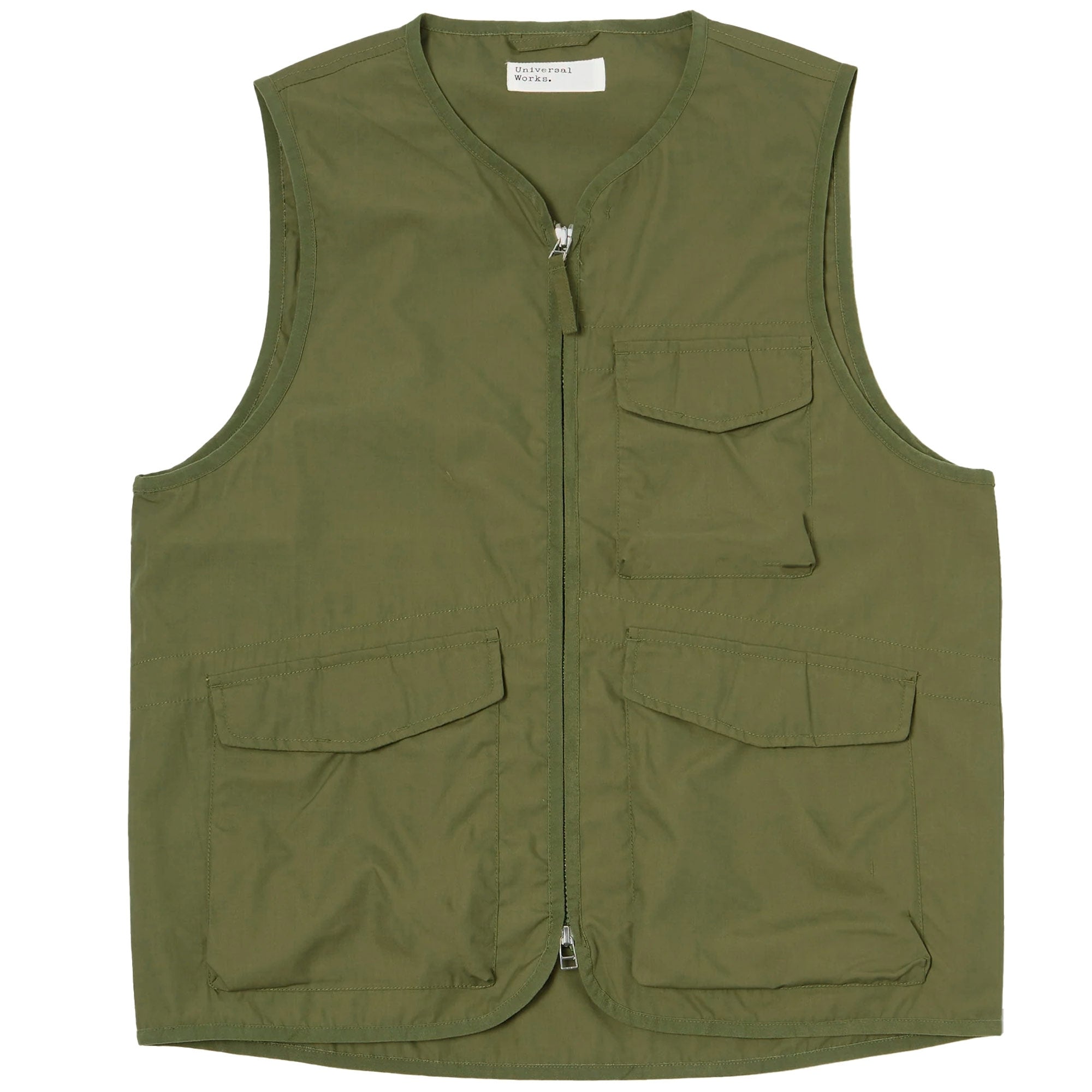 Universal Works Parachute Liner Gilet - Olive