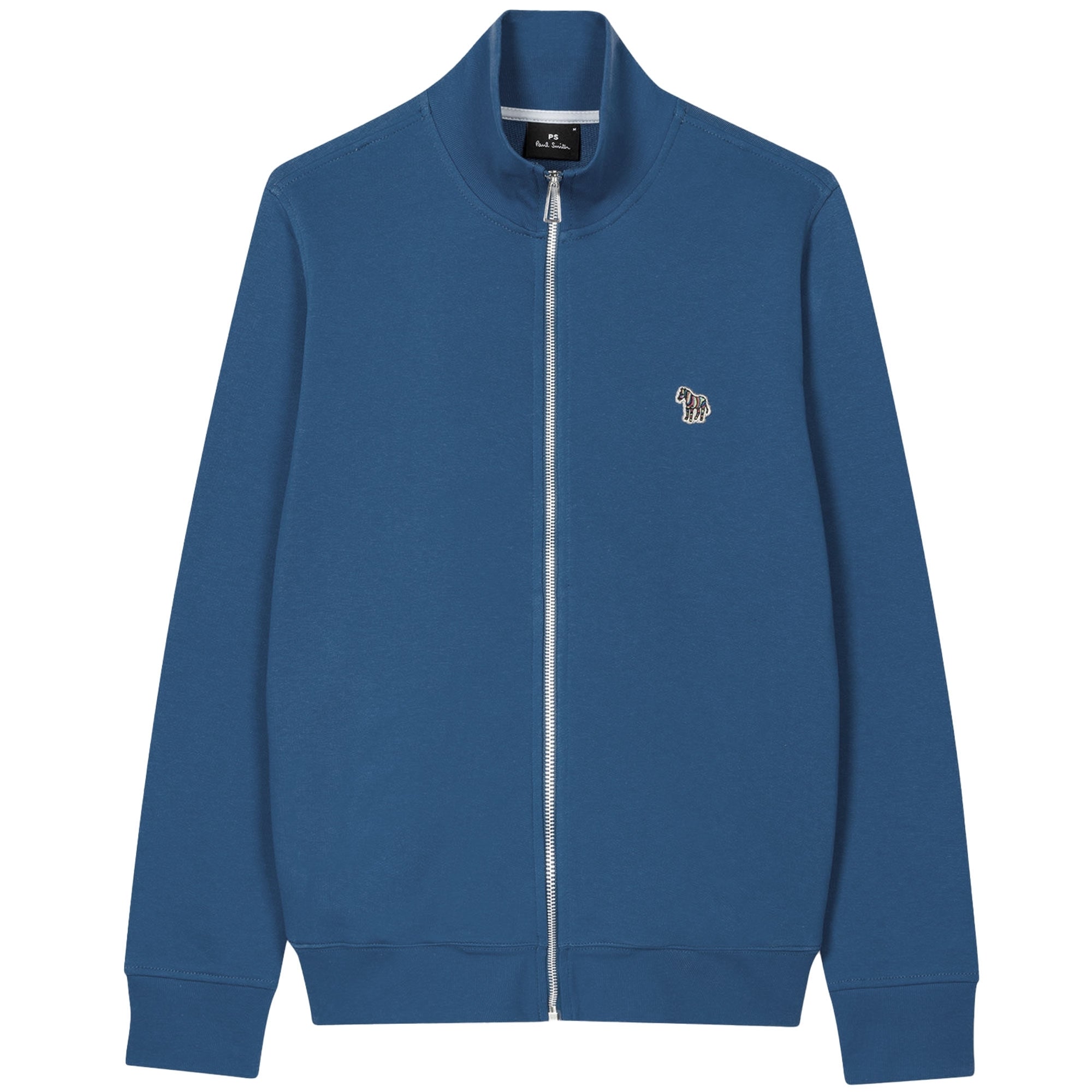 Paul Smith Zebra Logo Organic Cotton Zip Sweatshirt - Indigo