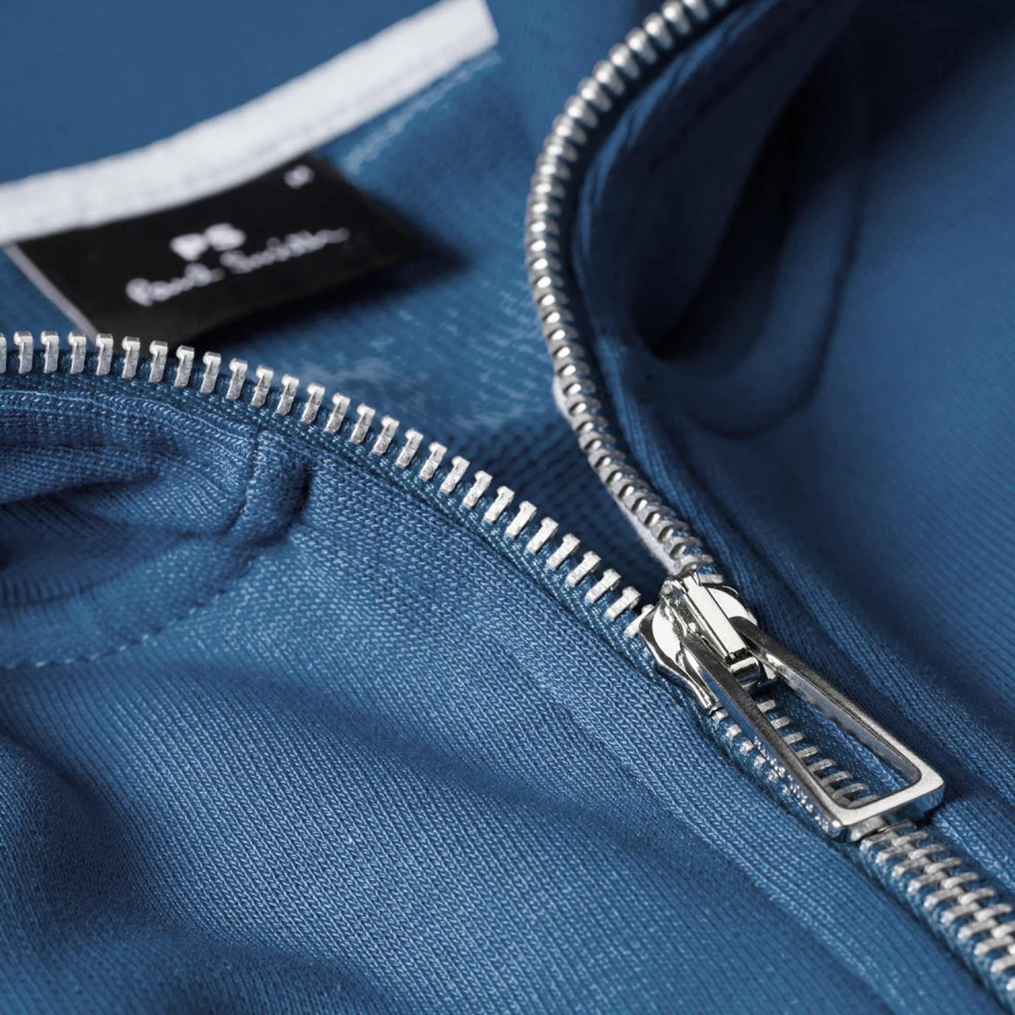 Paul Smith Zebra Logo Organic Cotton Zip Sweatshirt - Indigo