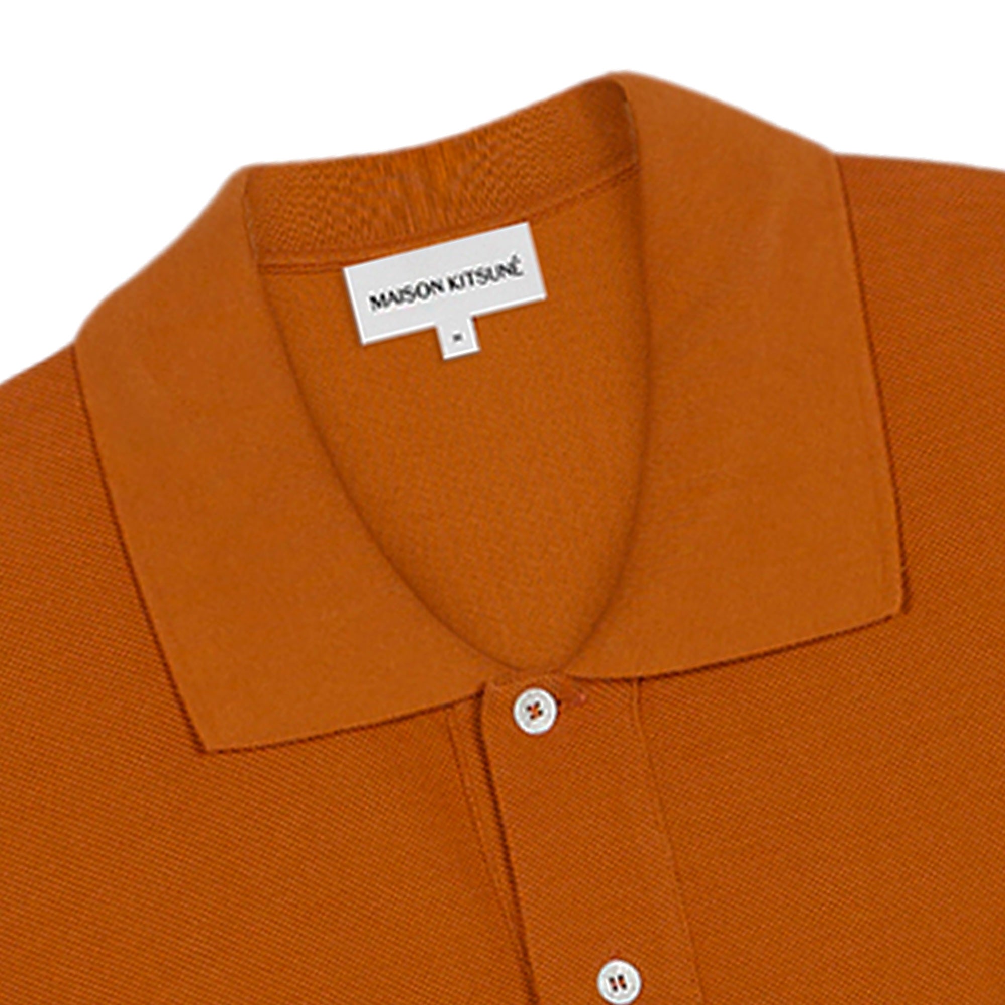 Maison Kitsune Bold Fox Head Patch Polo - Tobacco