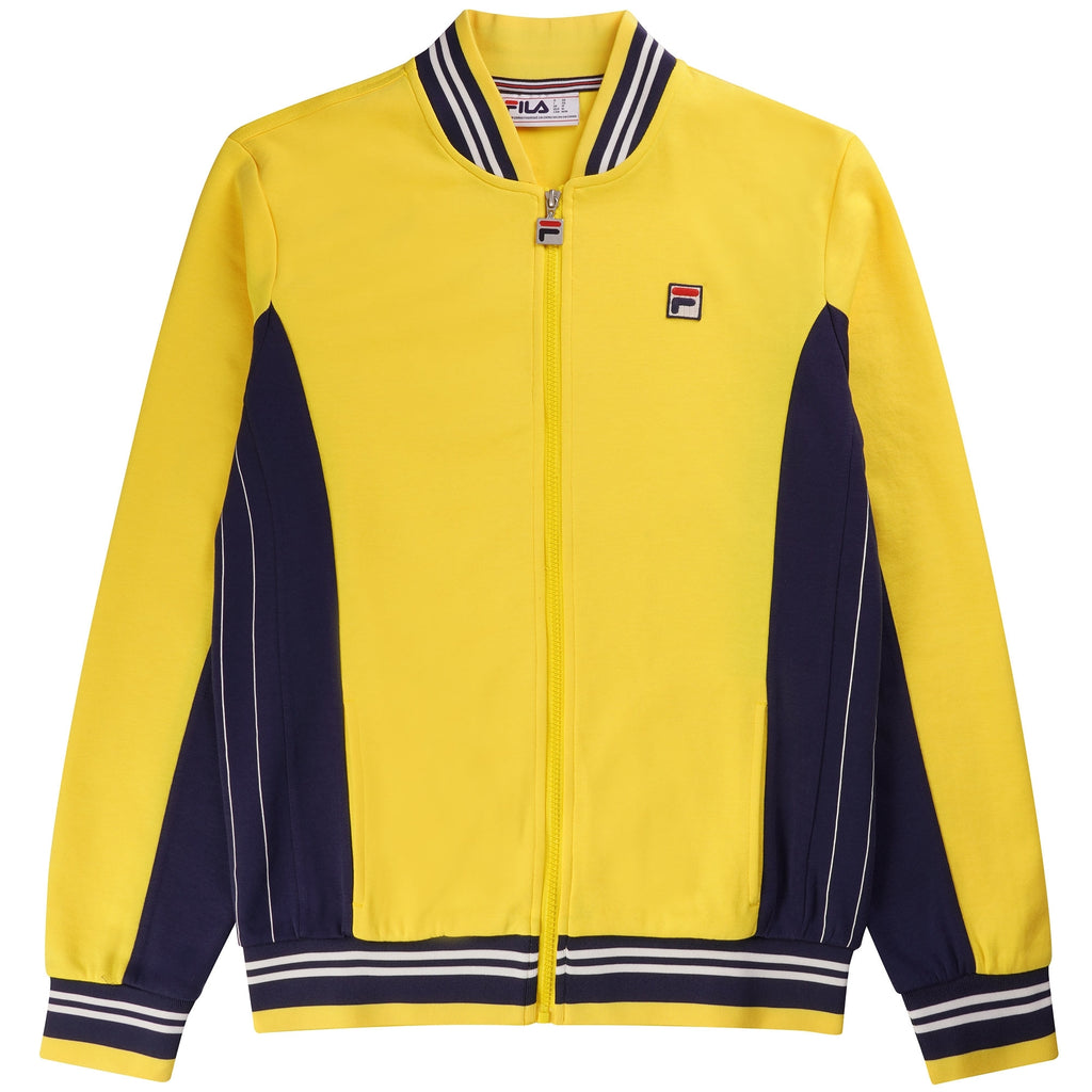 Fila Vintage Settanta Baseball Track Jacket - Hi Vis Yellow