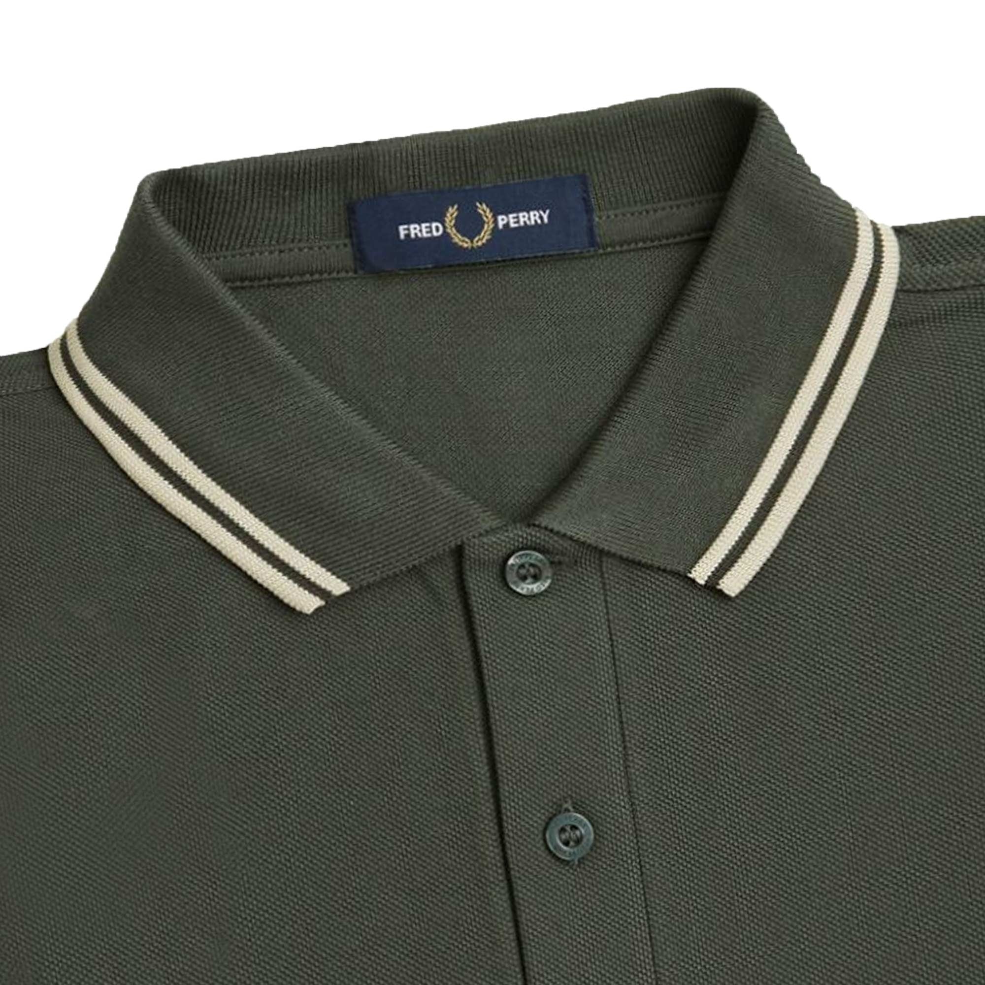 Fred Perry M3600 Twin Tipped Polo Shirt - Field Green