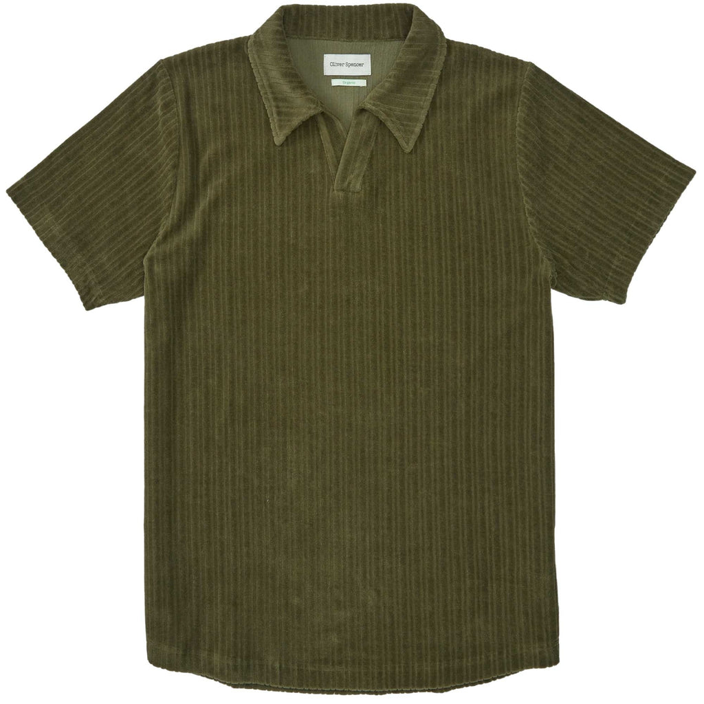 Oliver Spencer Austell Short Sleeve Polo Shirt - Willow Green