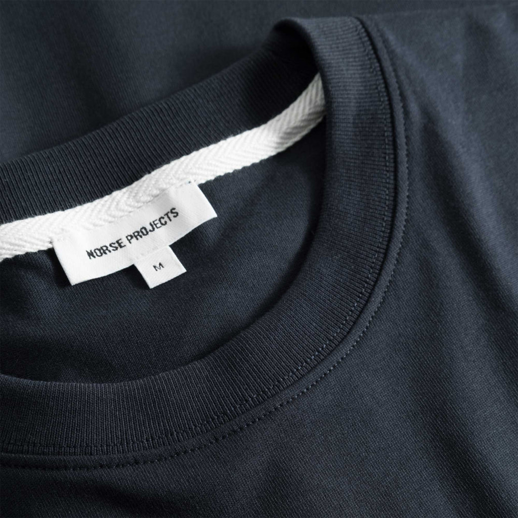 Norse Projects Johannes Organic Canal Print T-Shirt - Dark Navy