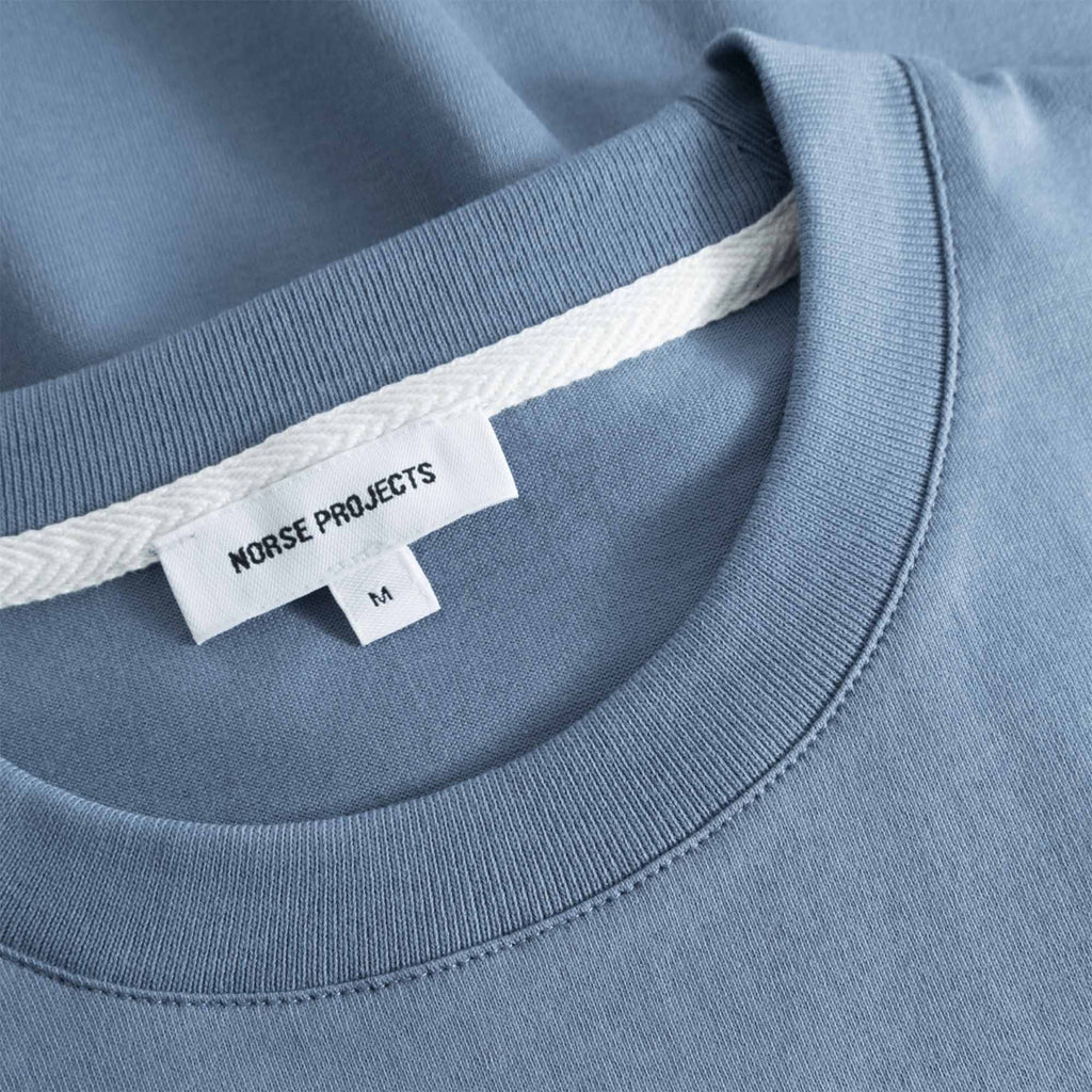 Norse Projects Johannes Logo T-Shirt - Fog Blue