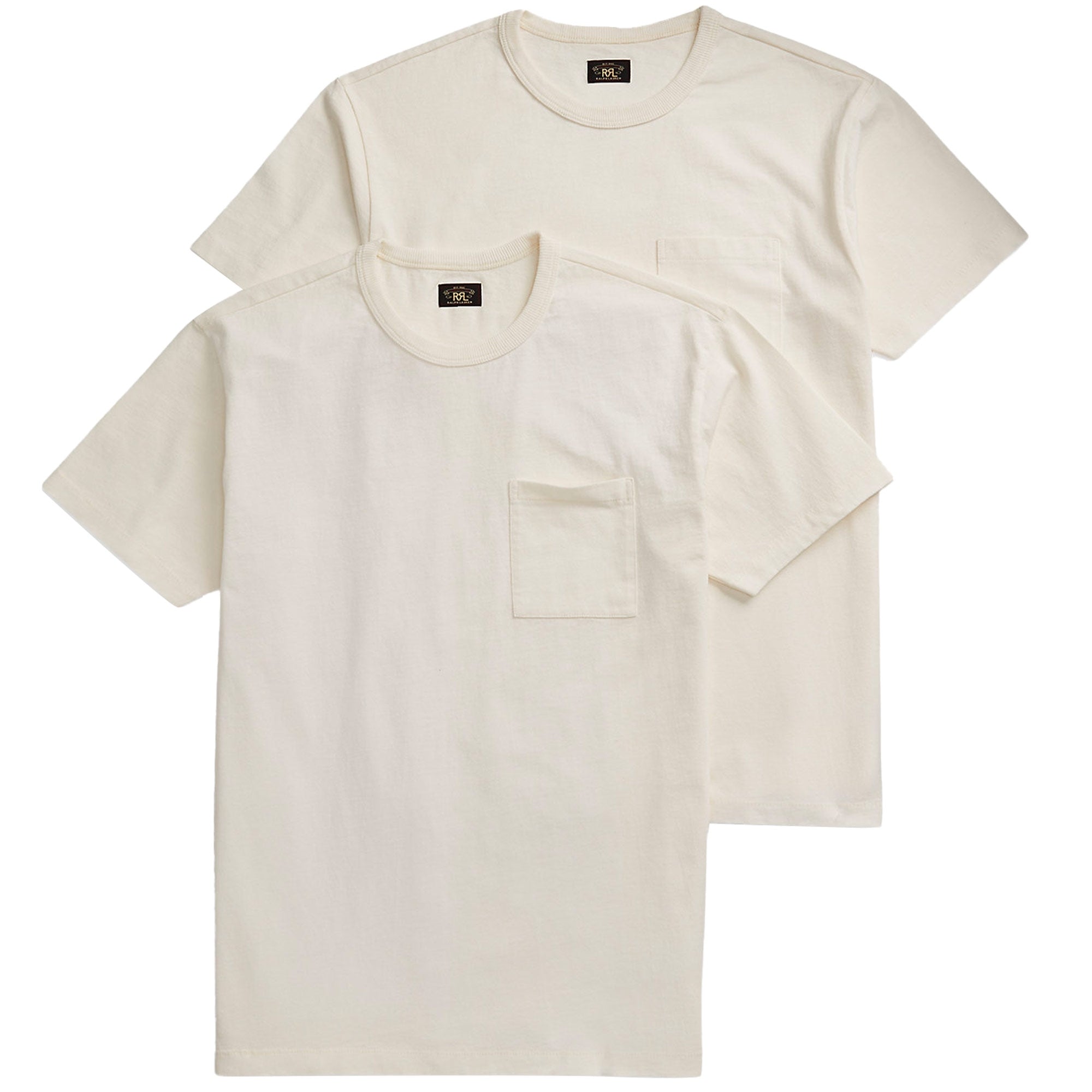 Garment-Dyed Pocket T-Shirt Two-Pack - White