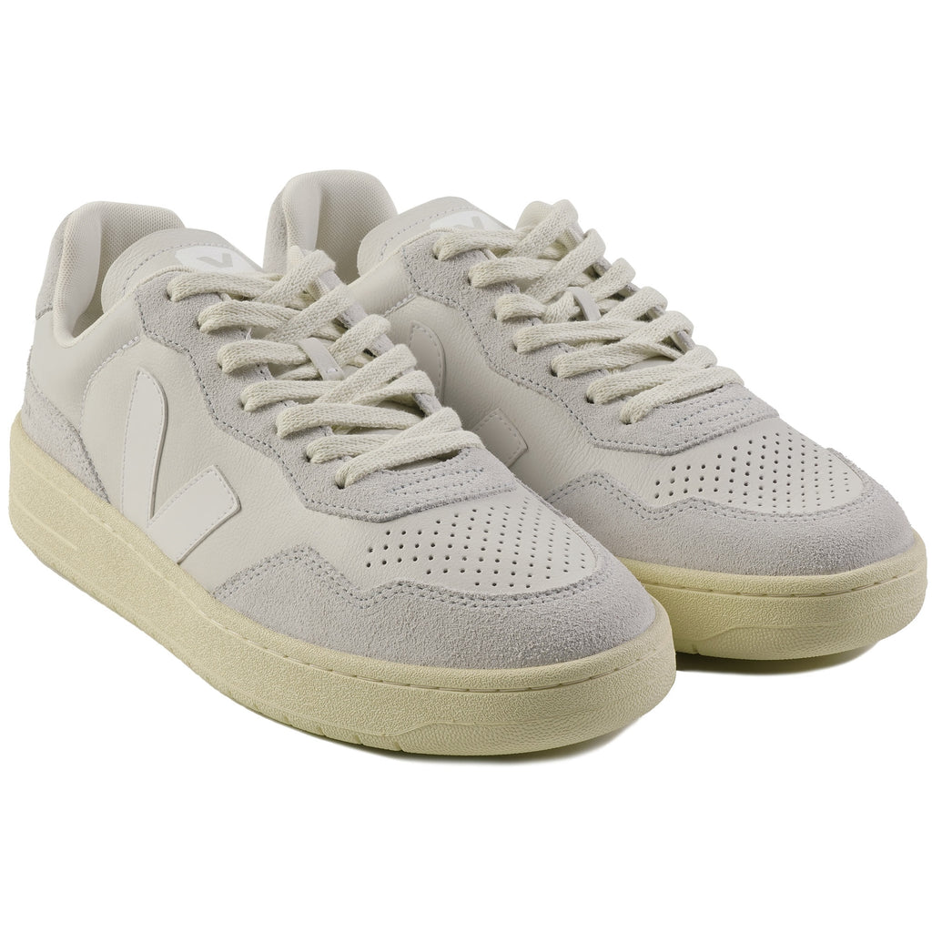 Veja V-90 O.T. Leather - Gravel and White