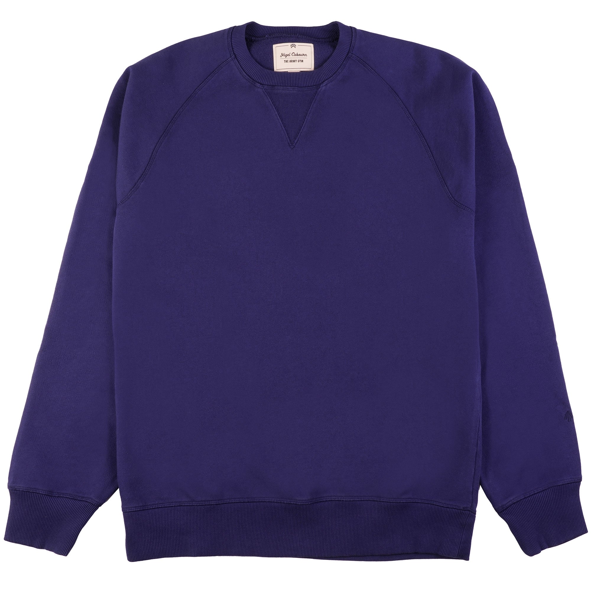 Nigel Cabourn Embroidered Arrow Crew Neck Sweatshirt - Royal Blue