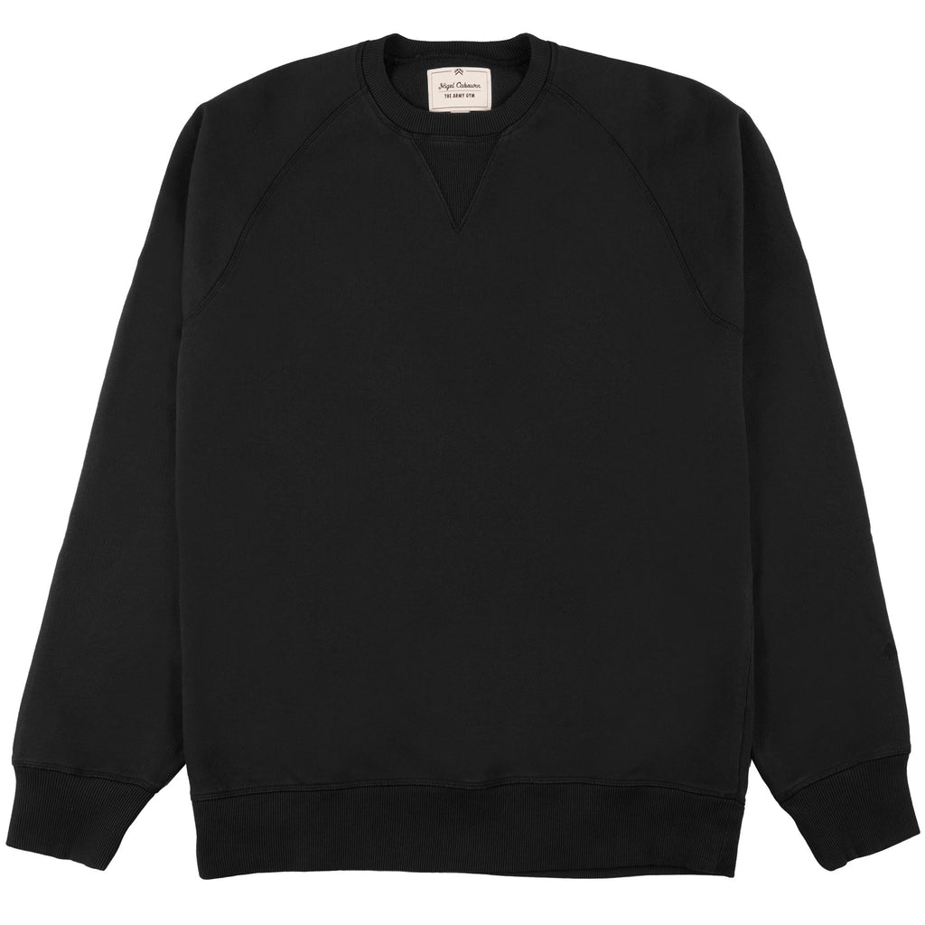 Nigel Cabourn Embroidered Arrow Crew Neck Sweatshirt - Black