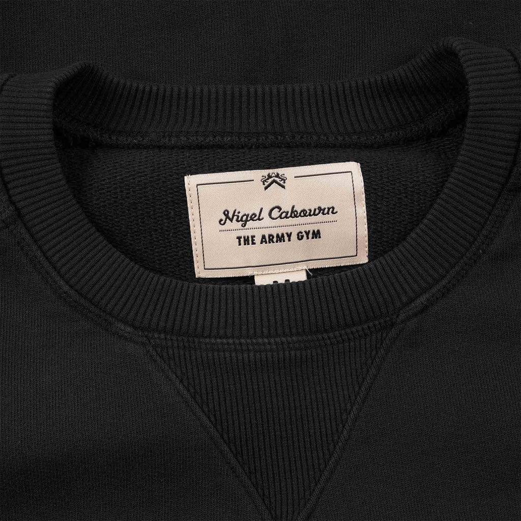 Nigel Cabourn Embroidered Arrow Crew Neck Sweatshirt - Black