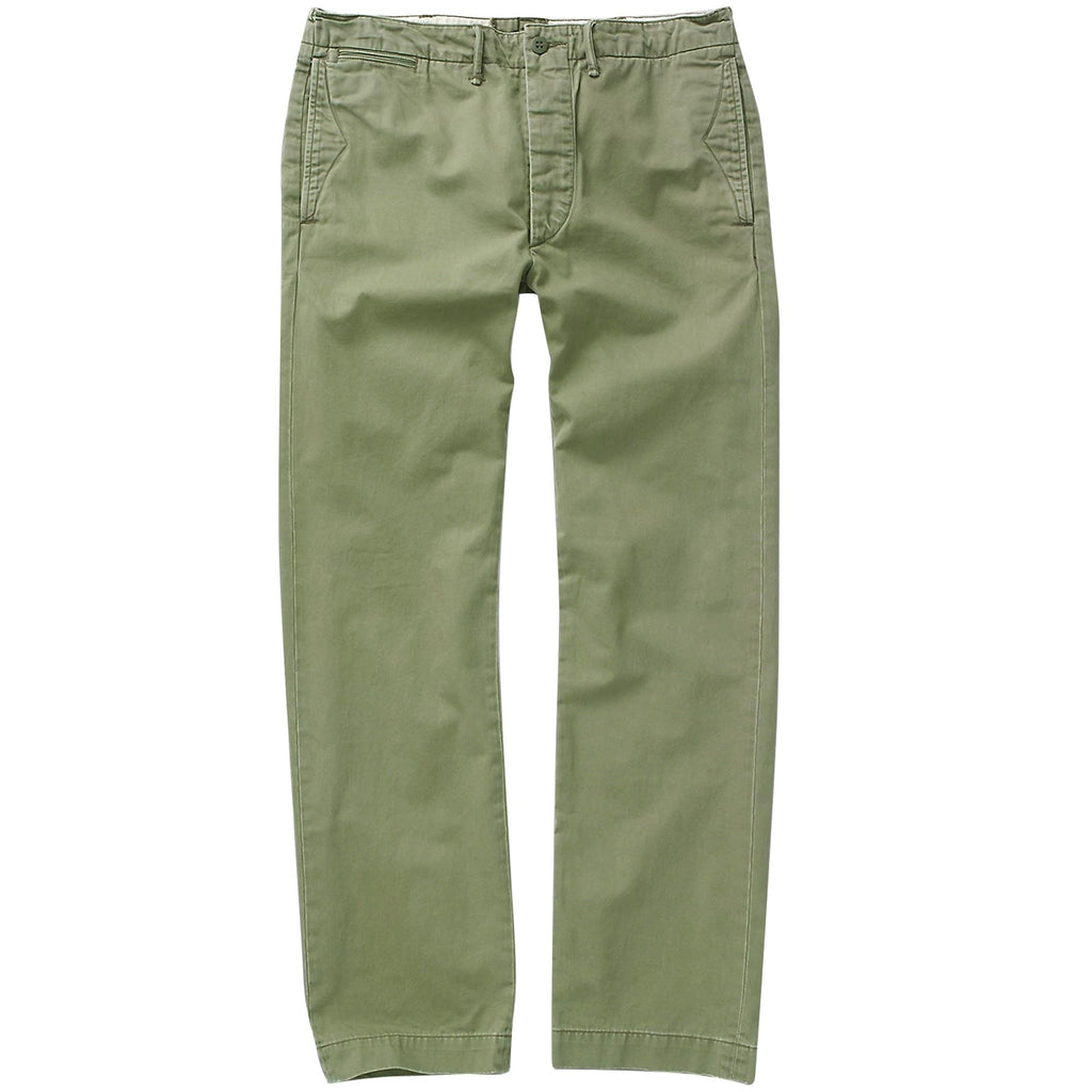 RRL by Ralph Lauren Officer's Chino Trousers - Khaki Green