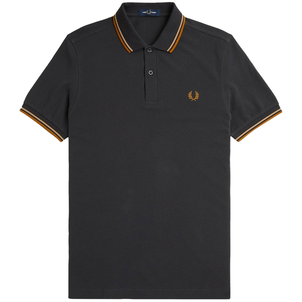 Fred Perry M3600 Twin Tipped Polo Shirt - Grey