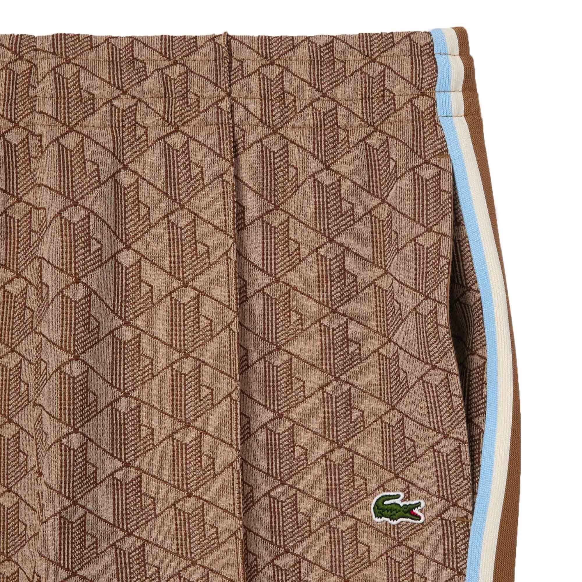 Lacoste Jacquard Monogrammed Paris Tracksuit Bottoms - Beige