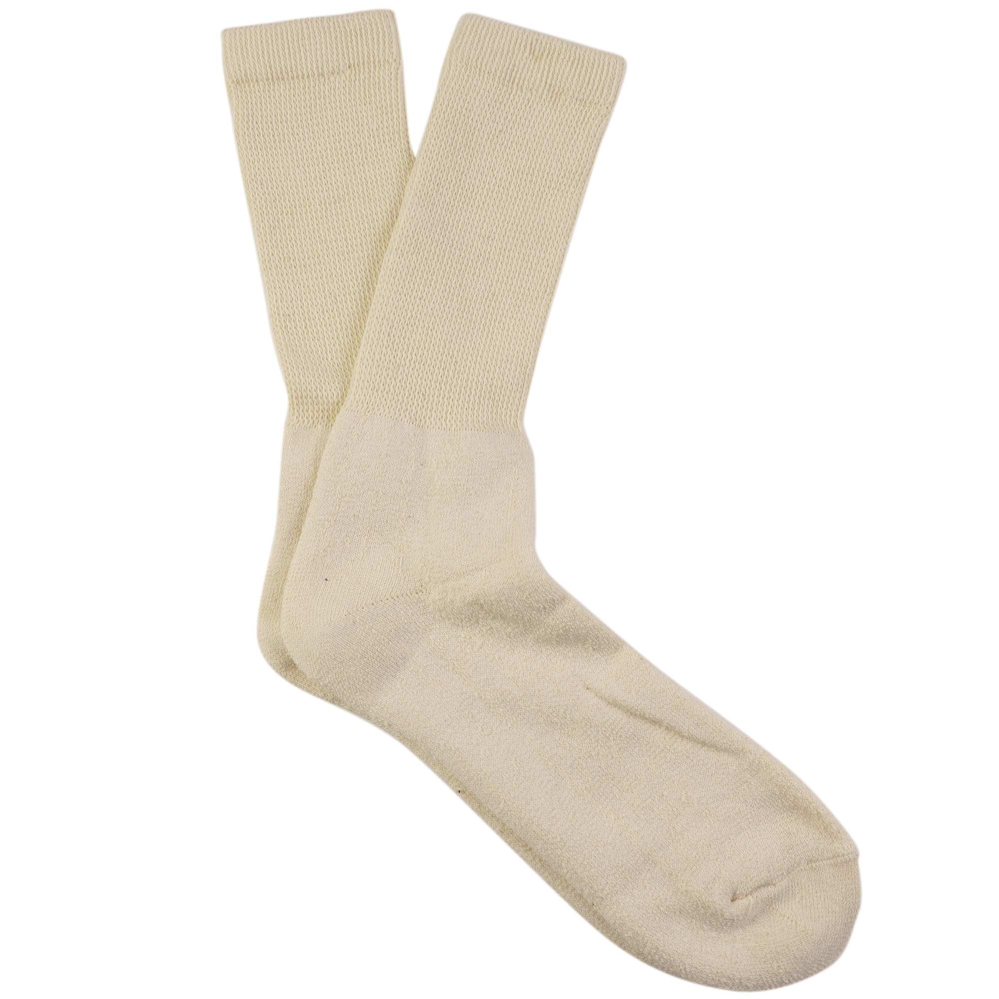 Anonymous Ism Organic Cotton Pile Middle Crew Socks - Natural