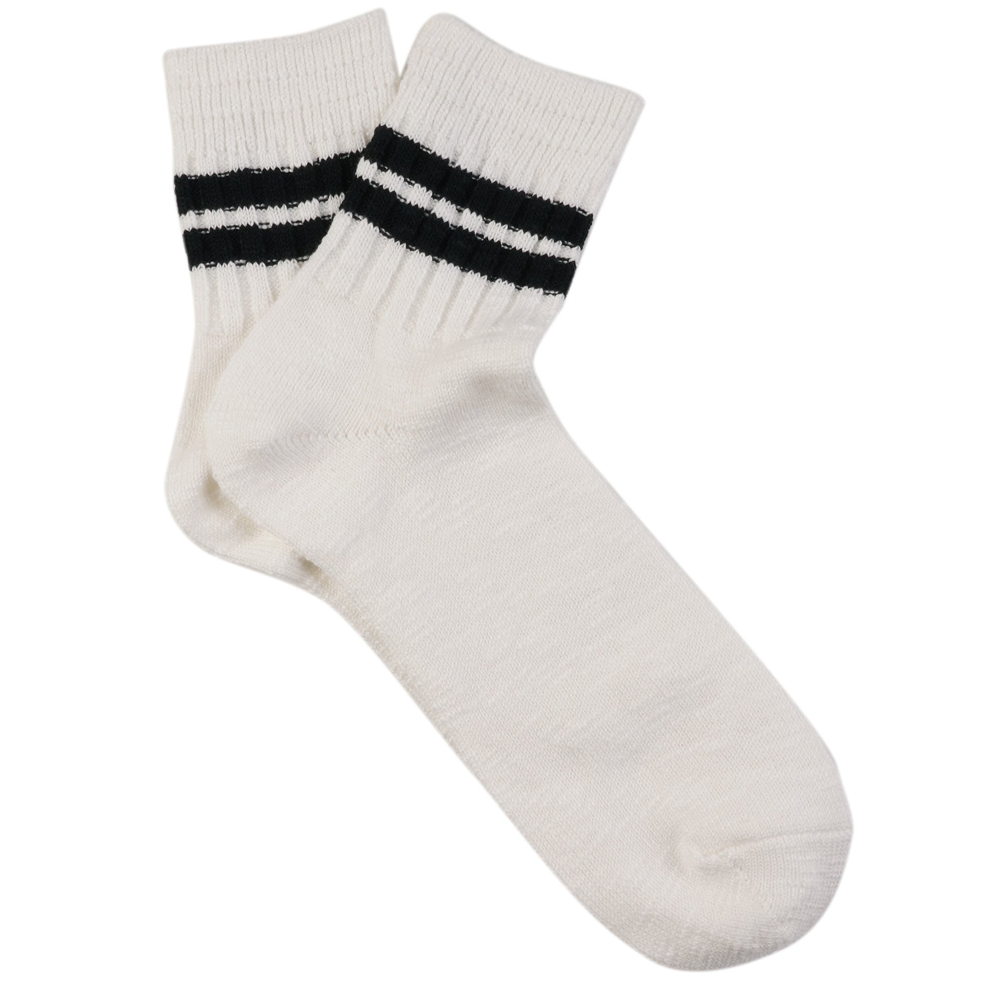 Anonymous Ism Slub Line Crew Socks - Black