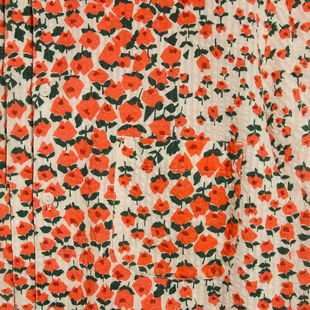 YMC Malick Shirt - Red Floral