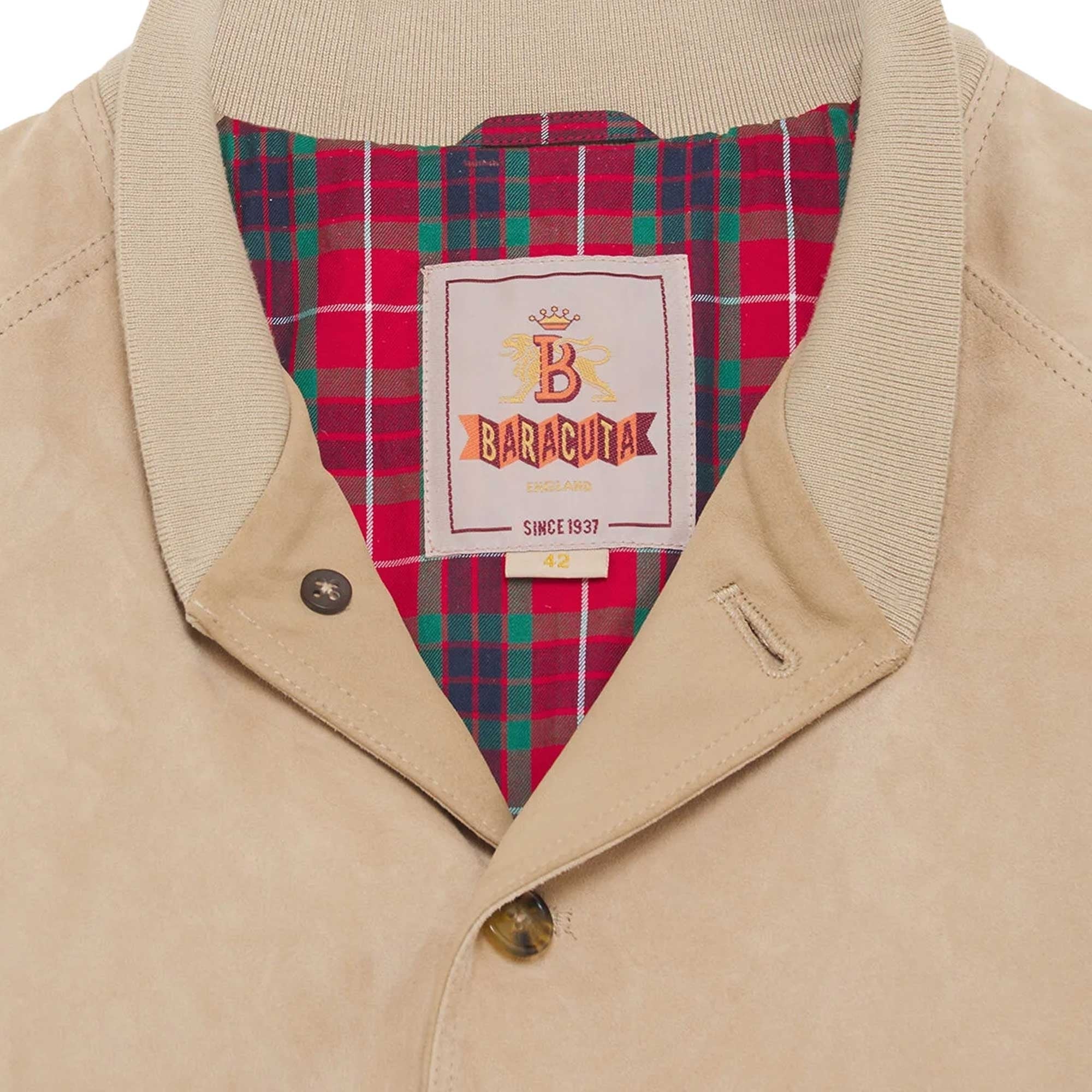 Baracuta Shawl Collar Bomber Jacket - Sandstone