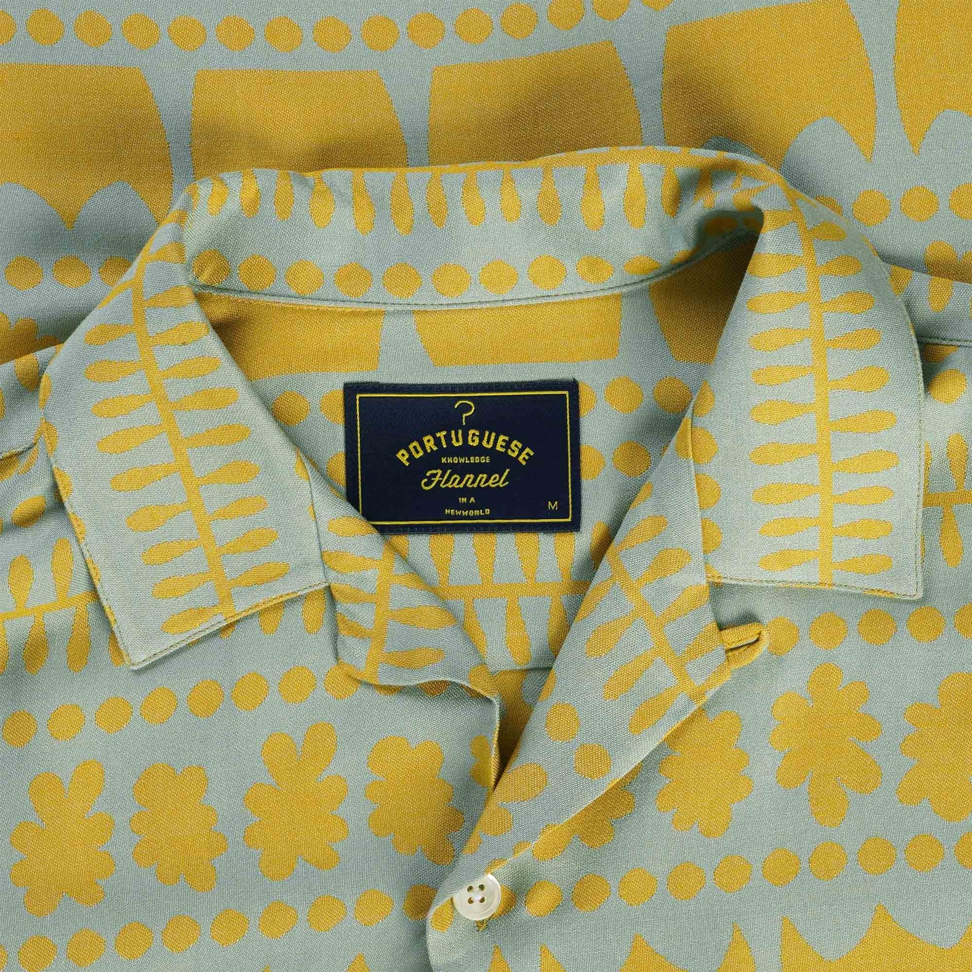 Portuguese Flannel Barca Shirt - Teal and Yellow