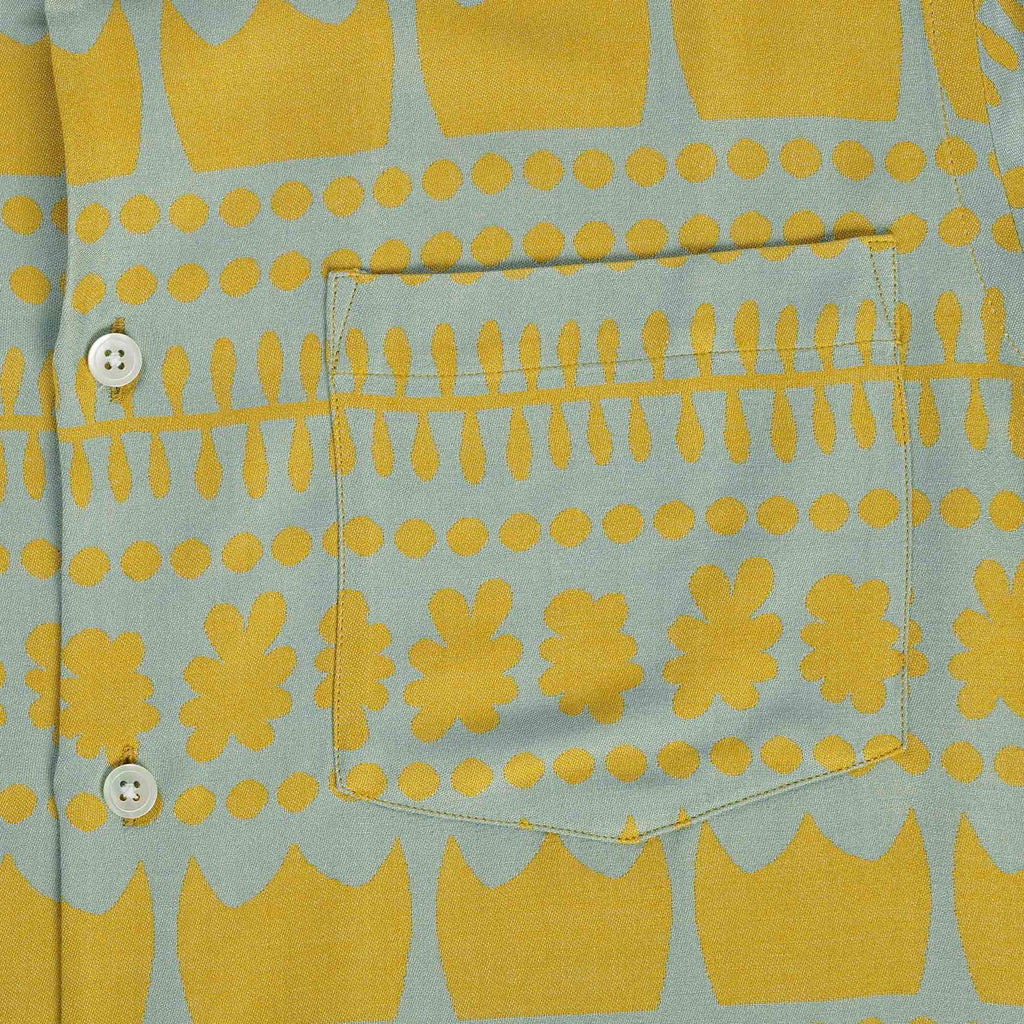 Portuguese Flannel Barca Shirt - Teal and Yellow