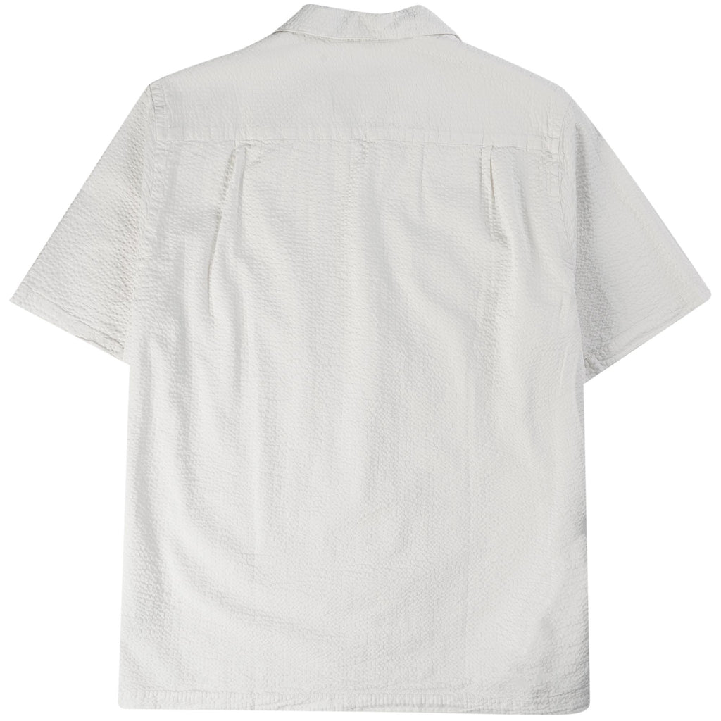 Portuguese Flannel Atlantico Seersucker Camp Collar Shirt - White