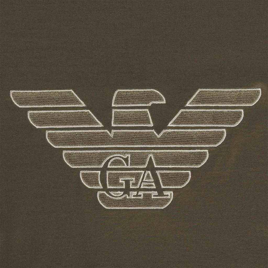Emporio Armani Logo-Flocked Jersey T-Shirt - Morel